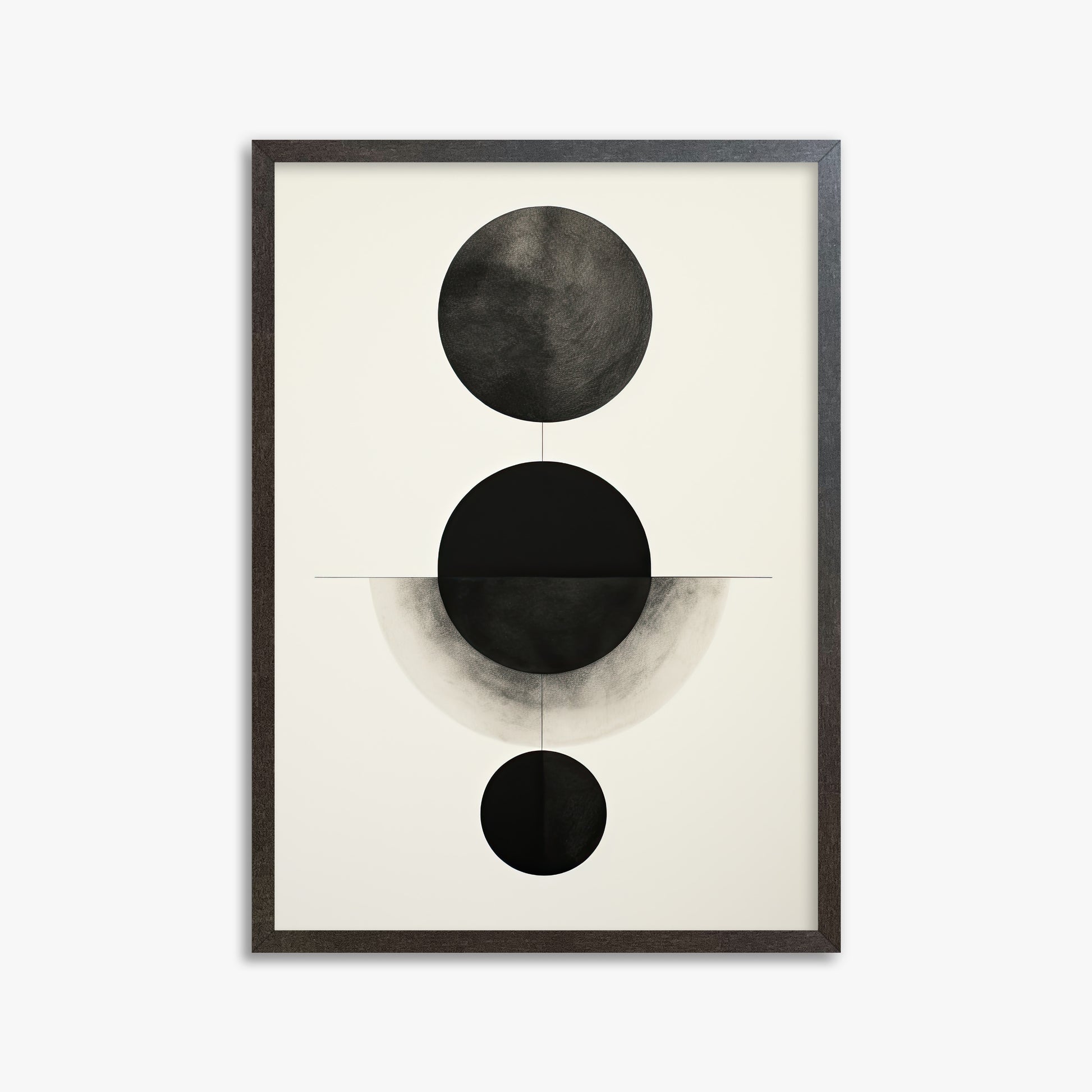 Lunar Alignment, 50x70cm Framed Art Reproduction With Espresso Frame