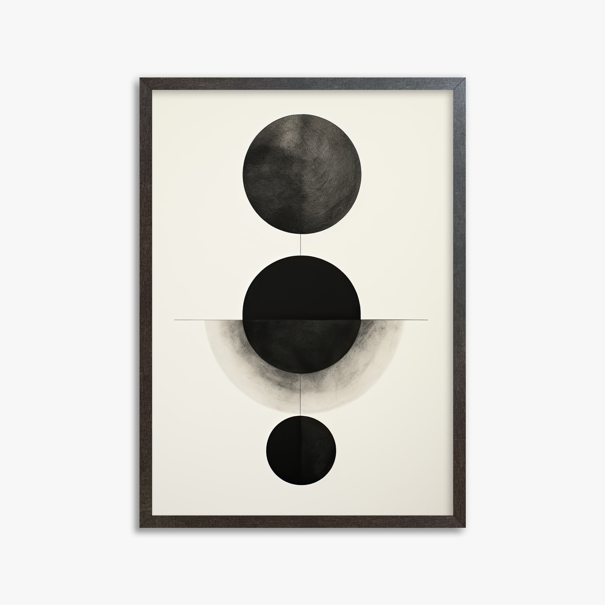 Lunar Alignment, 50x70cm Framed Art Reproduction With Espresso Frame