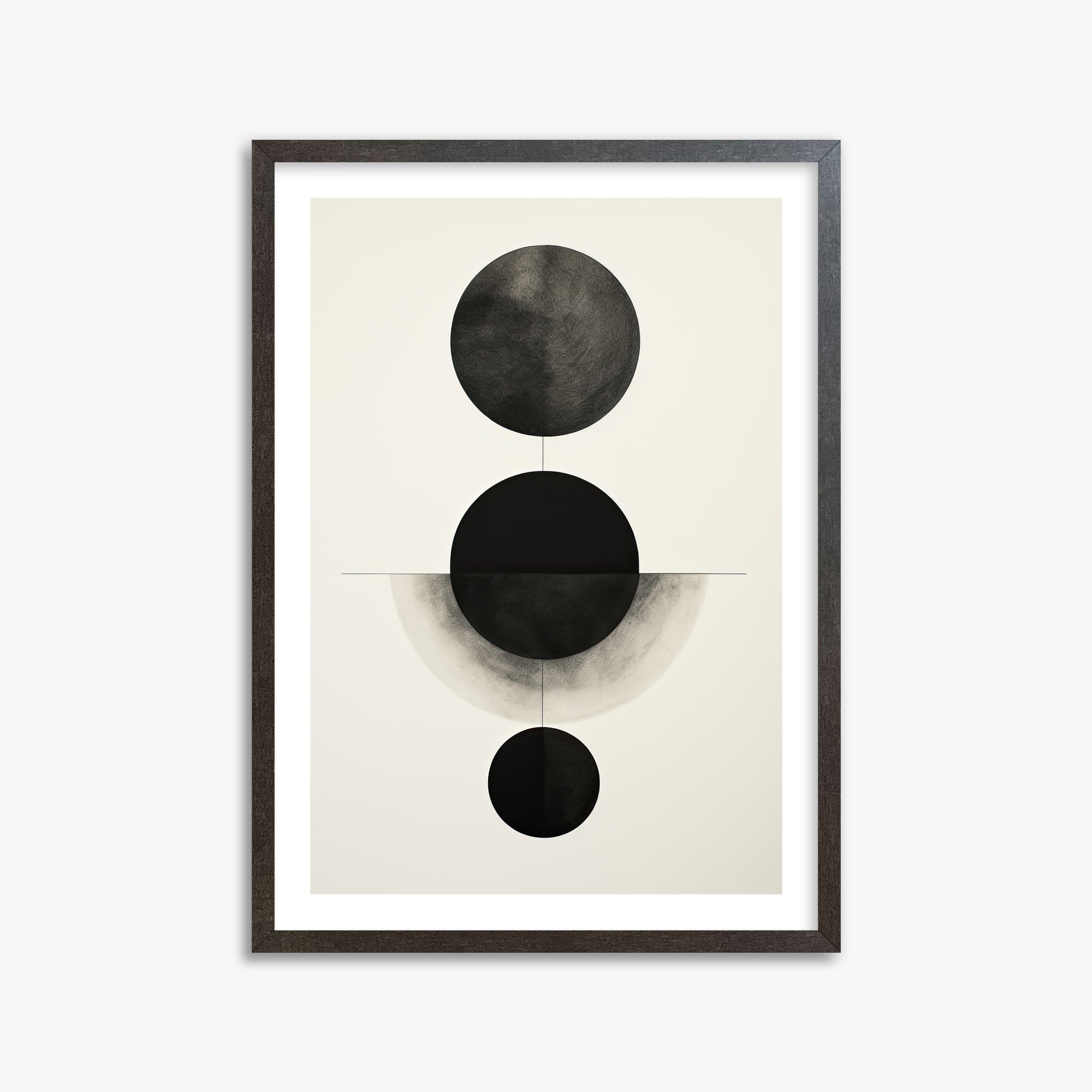 Lunar Alignment, 50x70cm Framed Art Reproduction With Espresso Frame