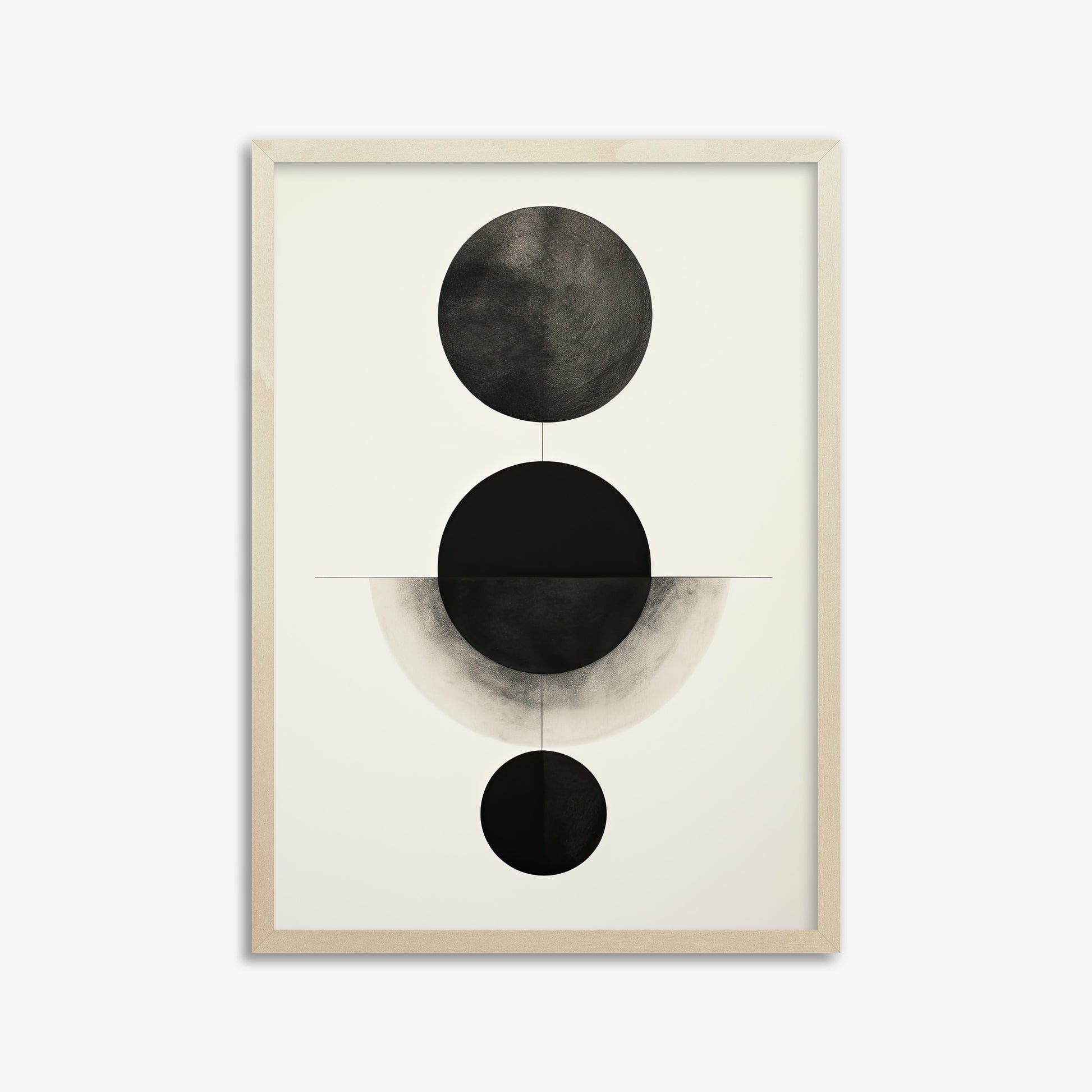 Lunar Alignment, 50x70cm Framed Art Reproduction With Lime Wood Frame