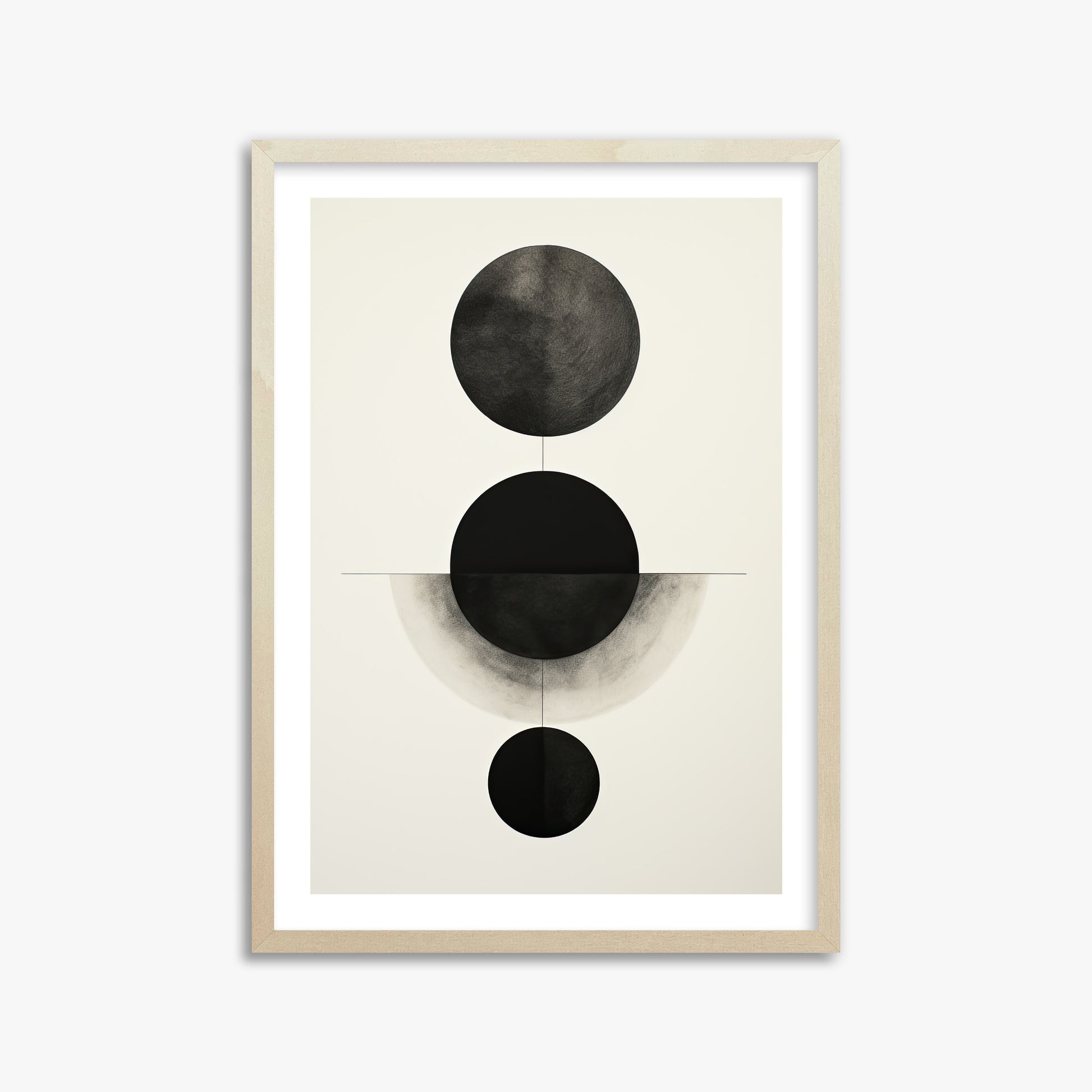 Lunar Alignment, 50x70cm Framed Art Reproduction With Lime Wood Frame