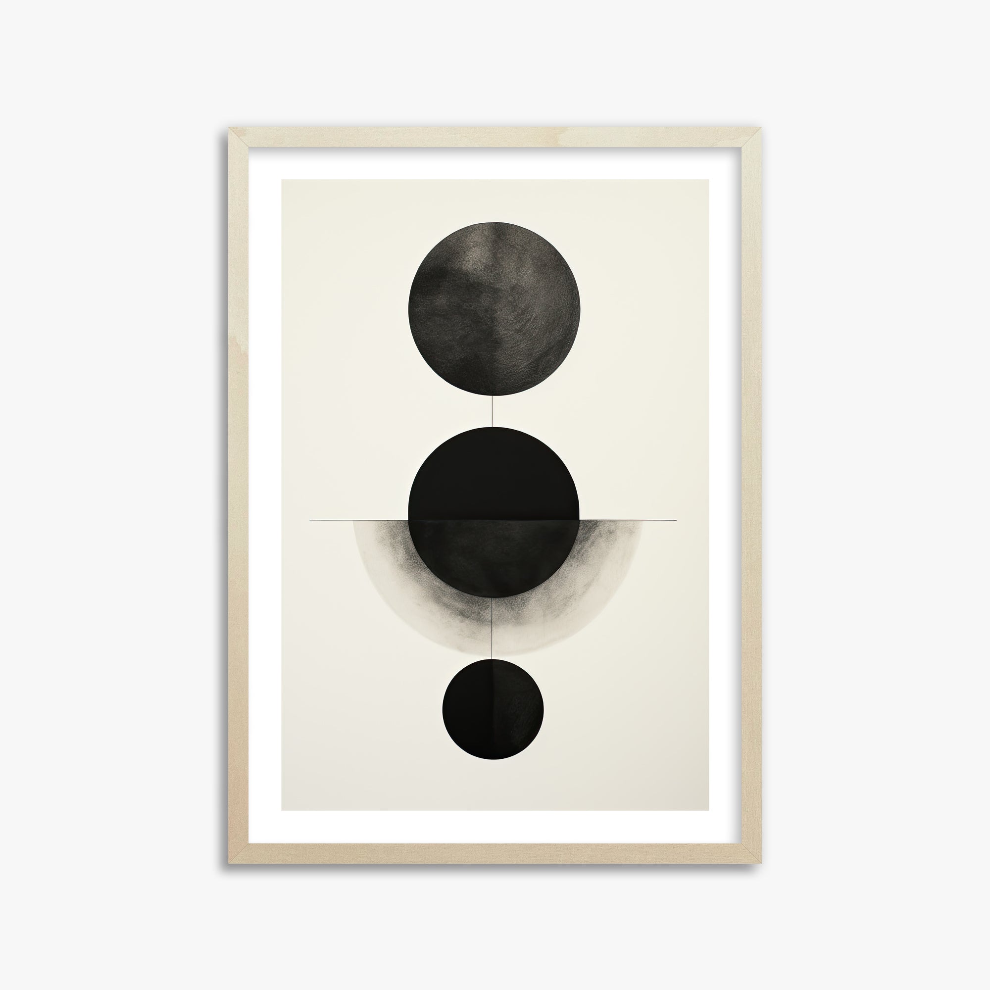Lunar Alignment, 50x70cm Framed Art Reproduction With Lime Wood Frame