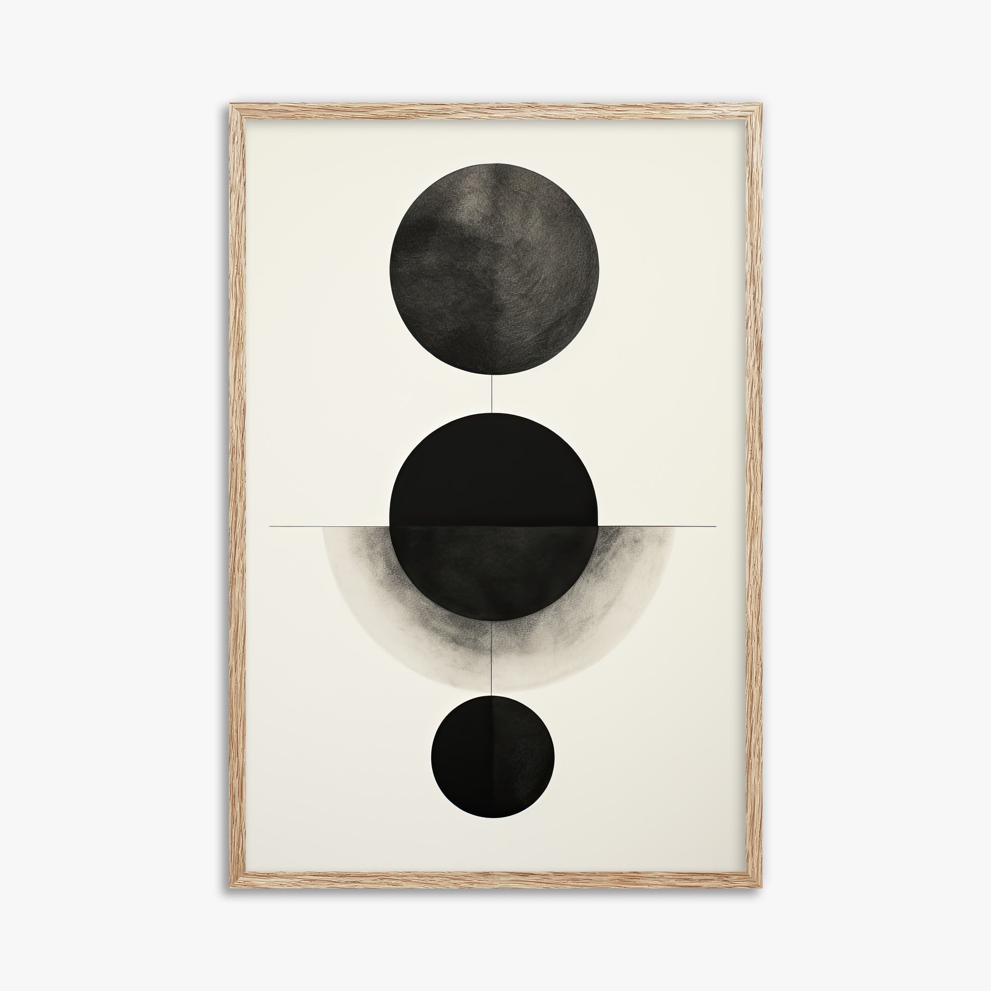 Lunar Alignment, 61x91cm Framed Art Reproduction With Raw Oak Frame