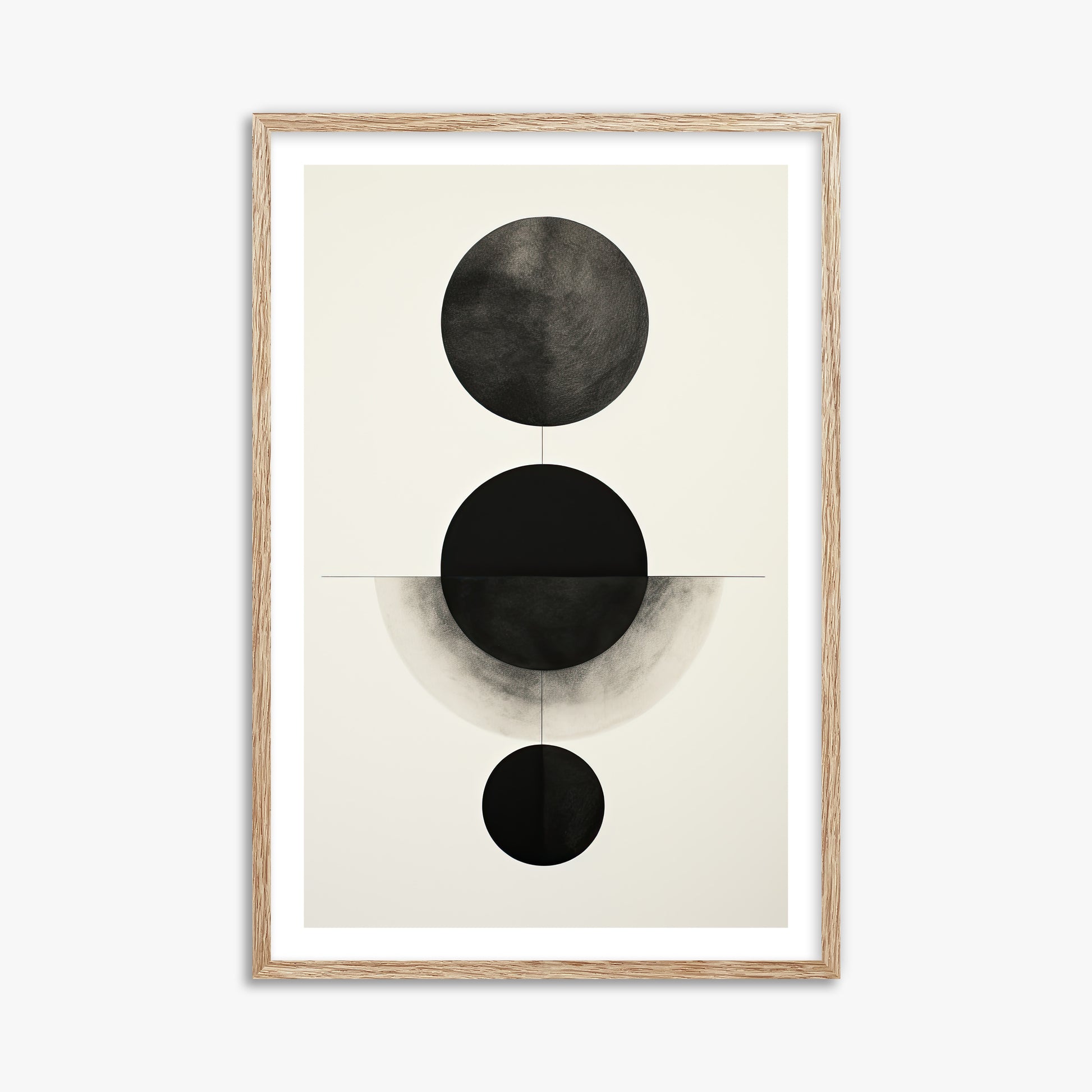 Lunar Alignment, 61x91cm Framed Art Reproduction With Raw Oak Frame