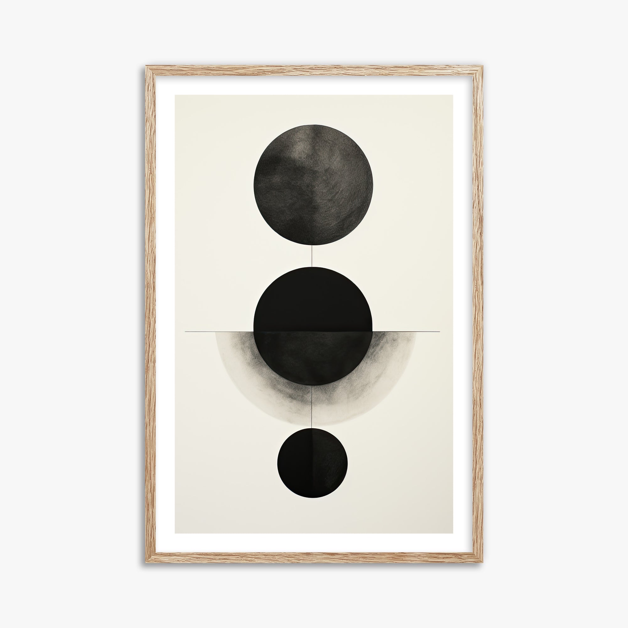 Lunar Alignment, 61x91cm Framed Art Reproduction With Raw Oak Frame