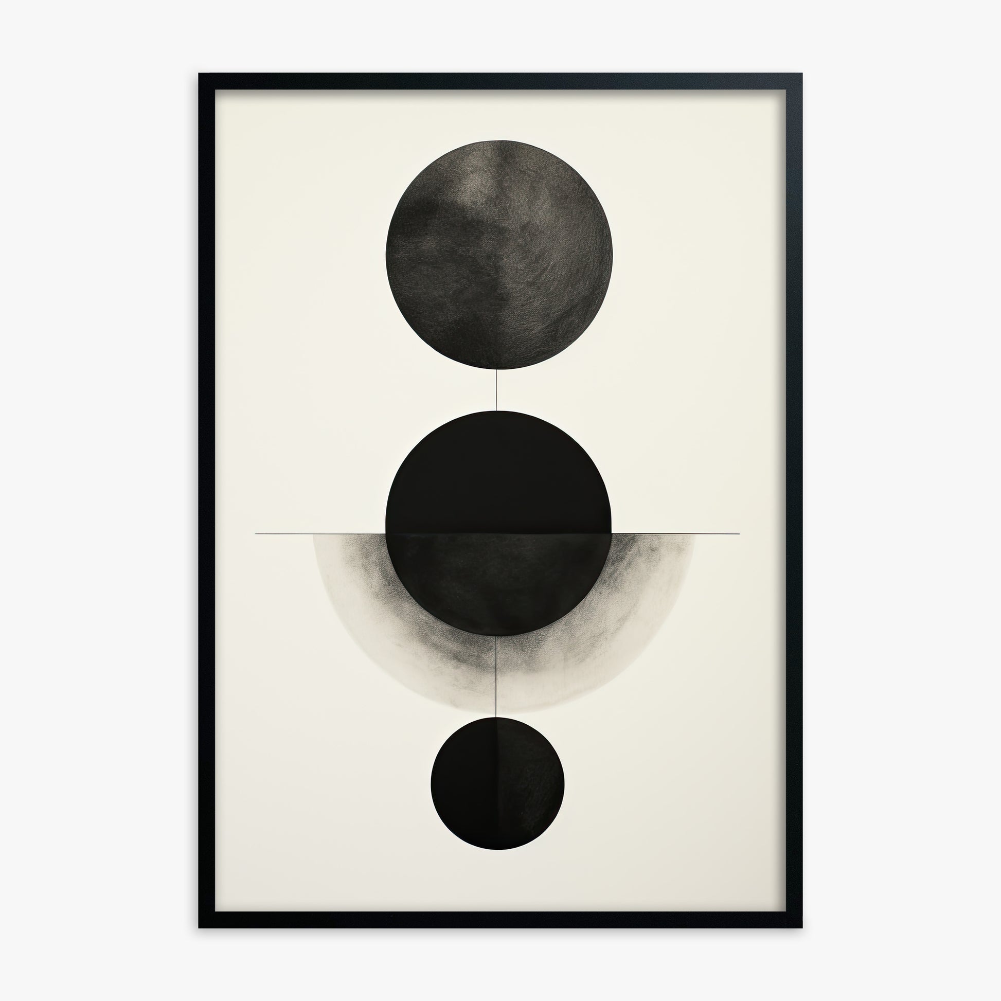 Lunar Alignment, Black Framed Poster With Black Frame