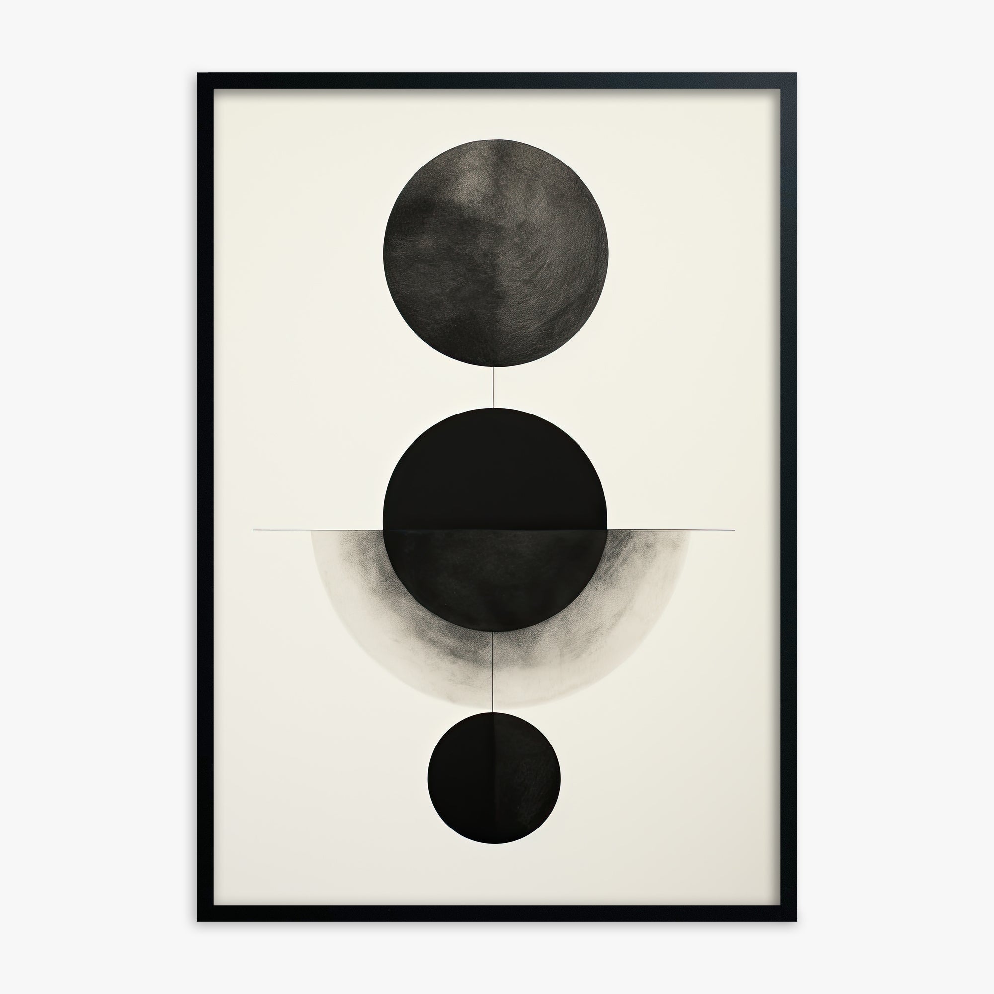 Lunar Alignment, Black Framed Poster With Black Frame