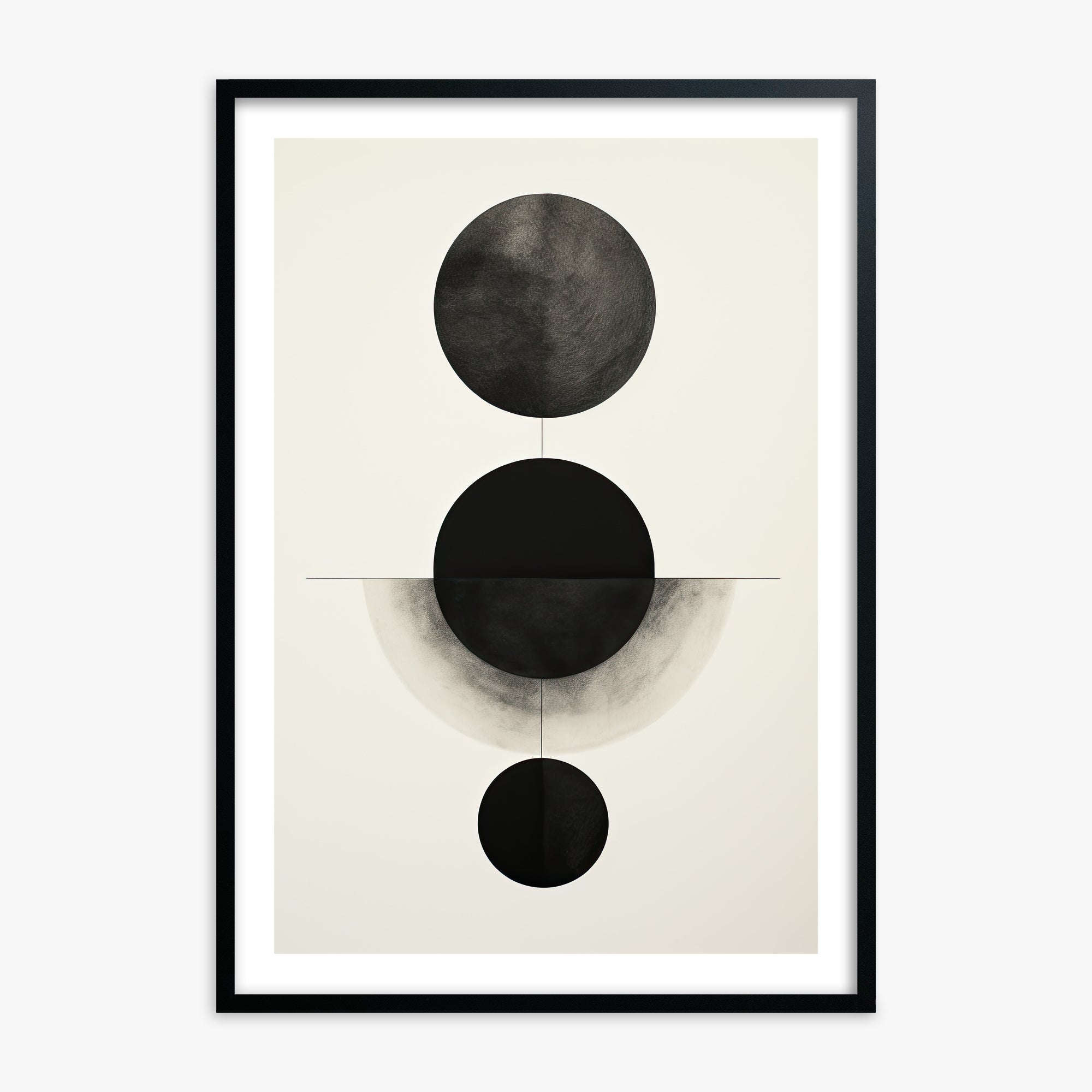 Lunar Alignment, Black Framed Poster With Black Frame