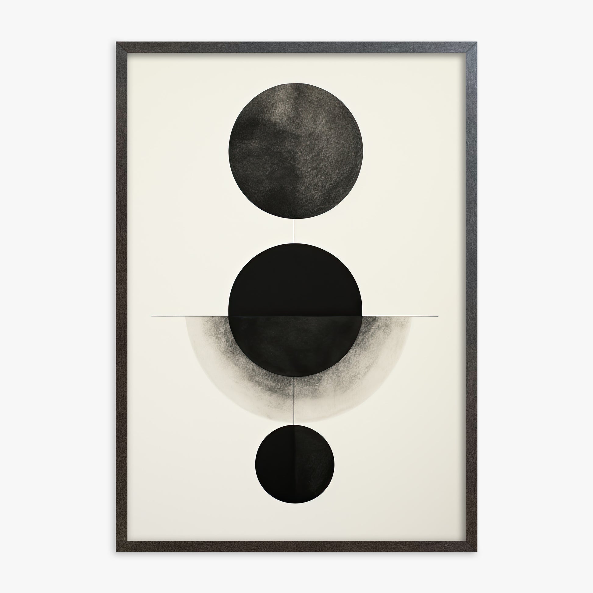 Lunar Alignment, 70x100cm Framed Art Reproduction With Espresso Frame