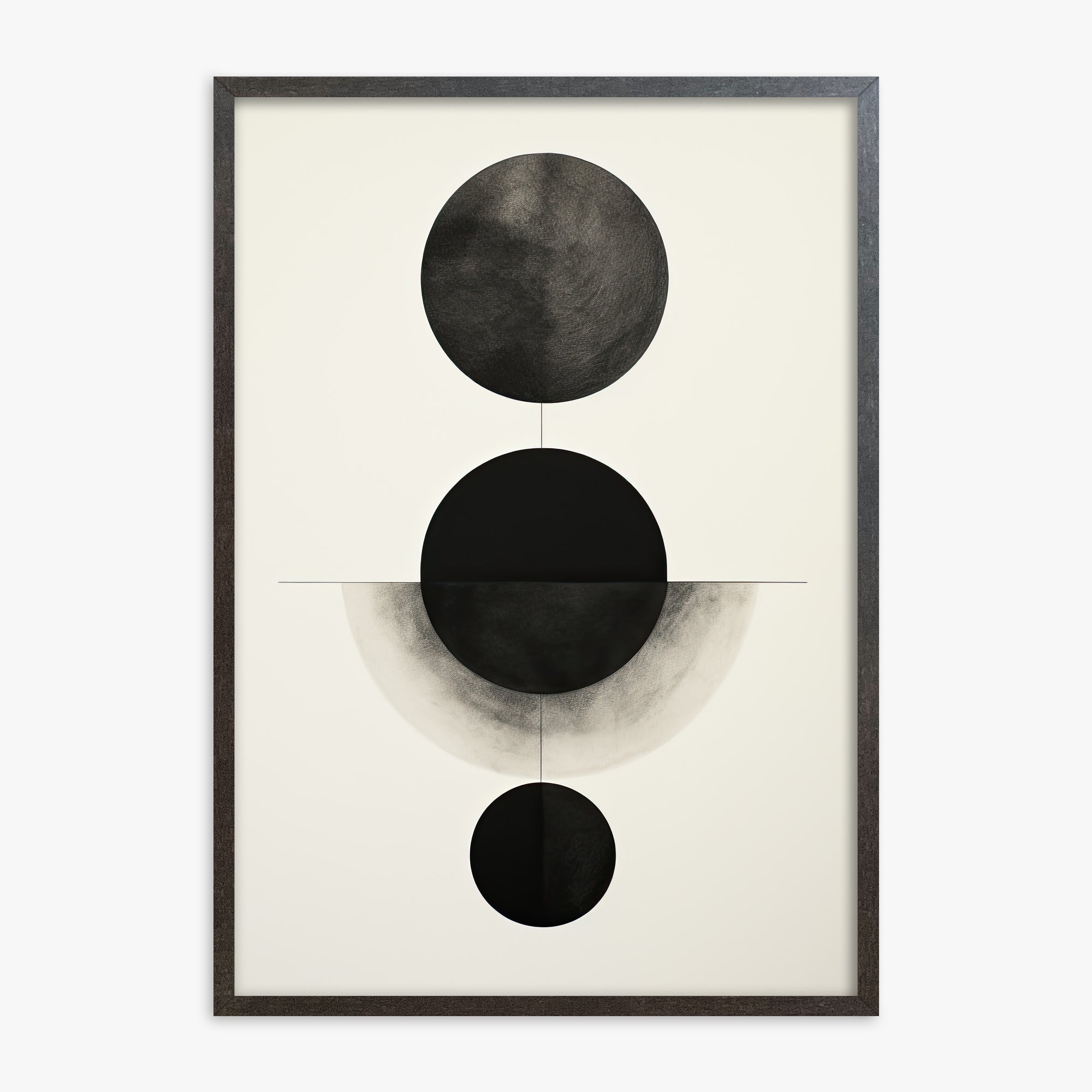 Lunar Alignment, 70x100cm Framed Art Reproduction With Espresso Frame