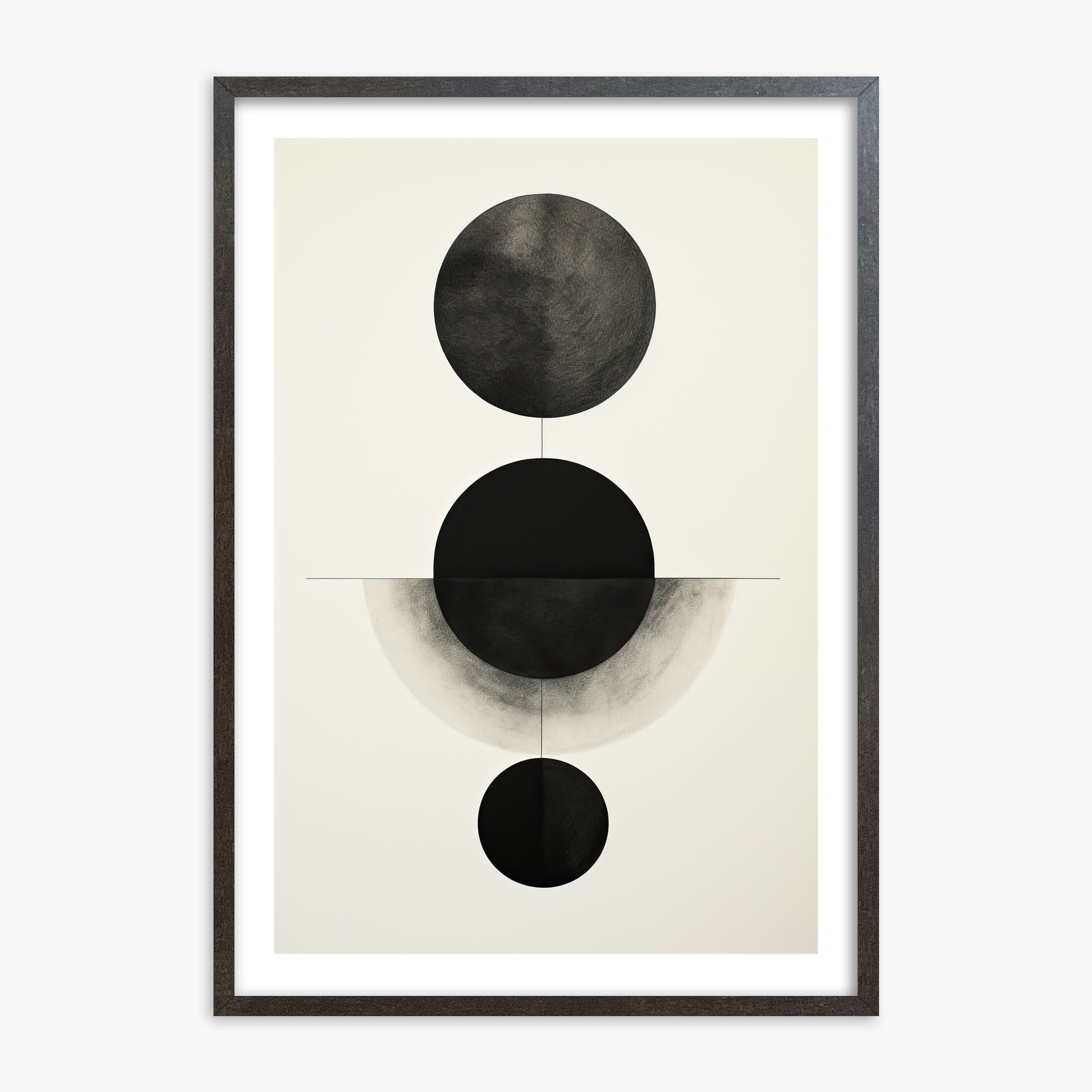 Lunar Alignment, 70x100cm Framed Art Reproduction With Espresso Frame