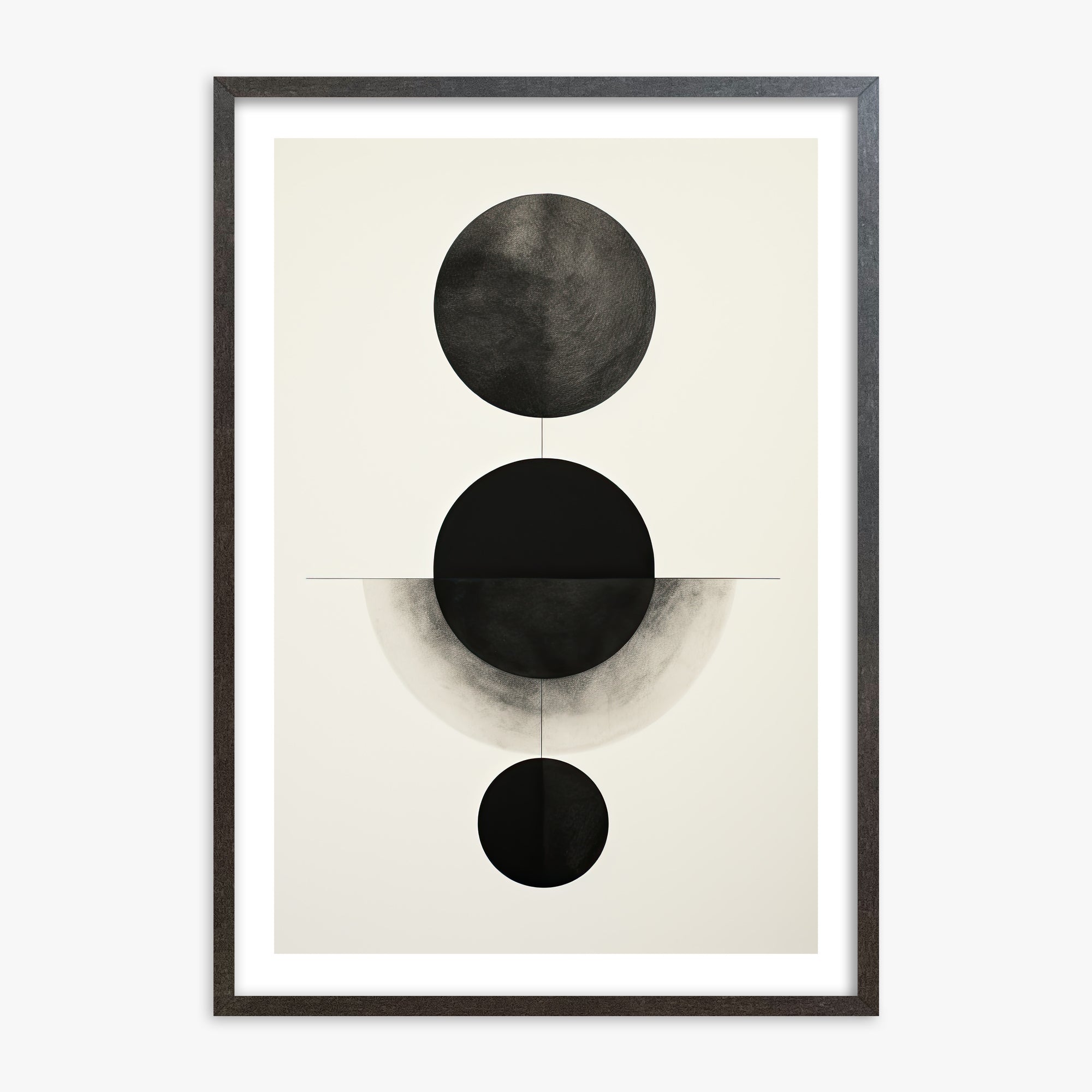 Lunar Alignment, 70x100cm Framed Art Reproduction With Espresso Frame
