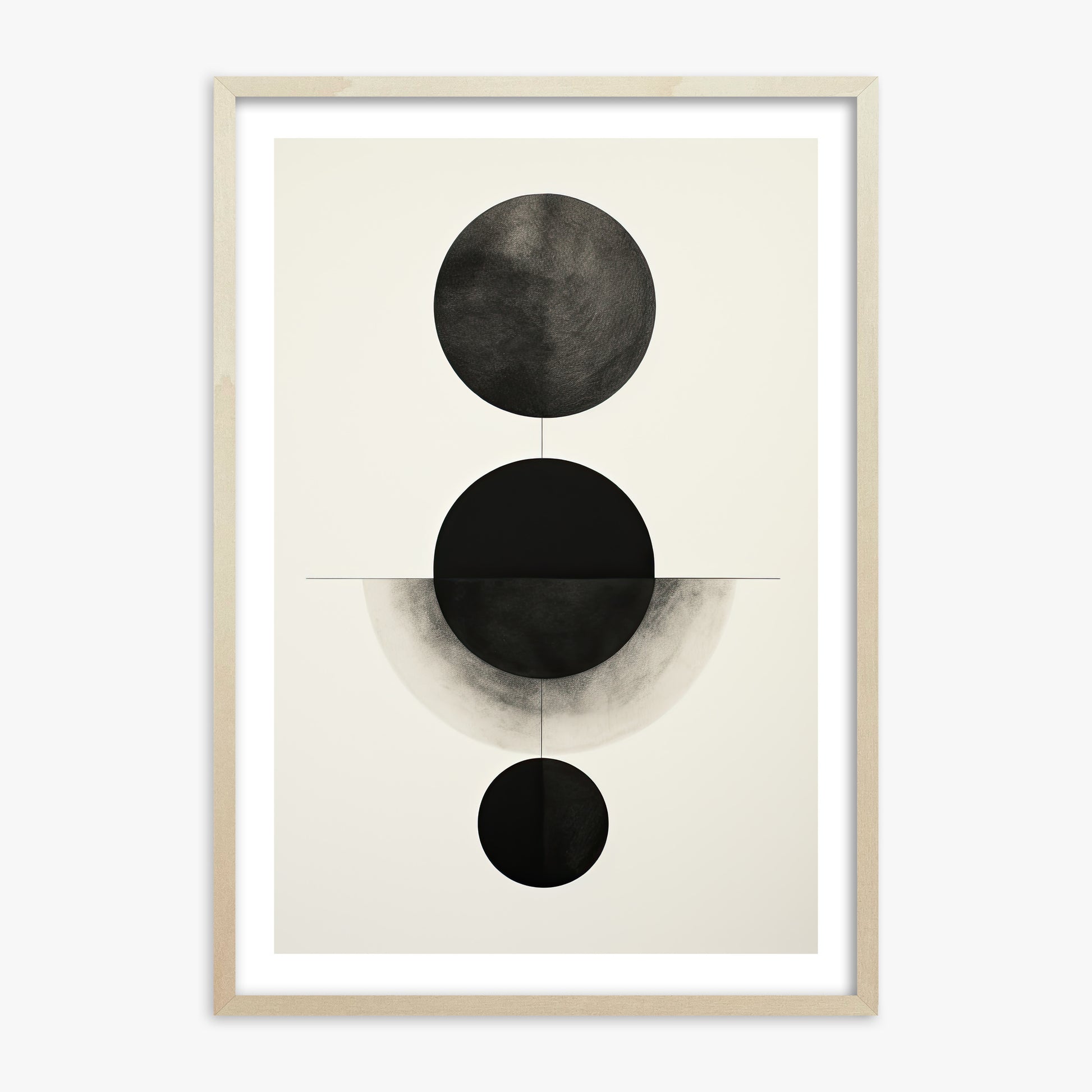 Lunar Alignment, 70x100cm Framed Art Reproduction With Lime Wood Frame
