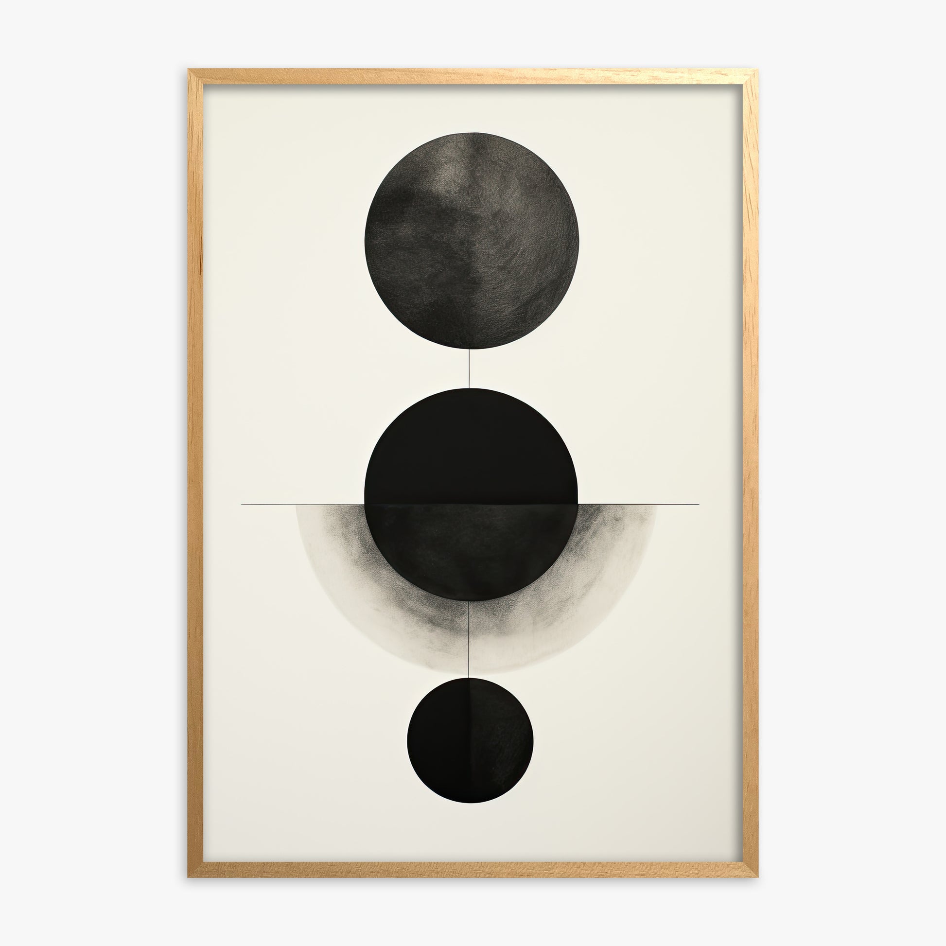Lunar Alignment, Oak Framed Poster With Oak Frame