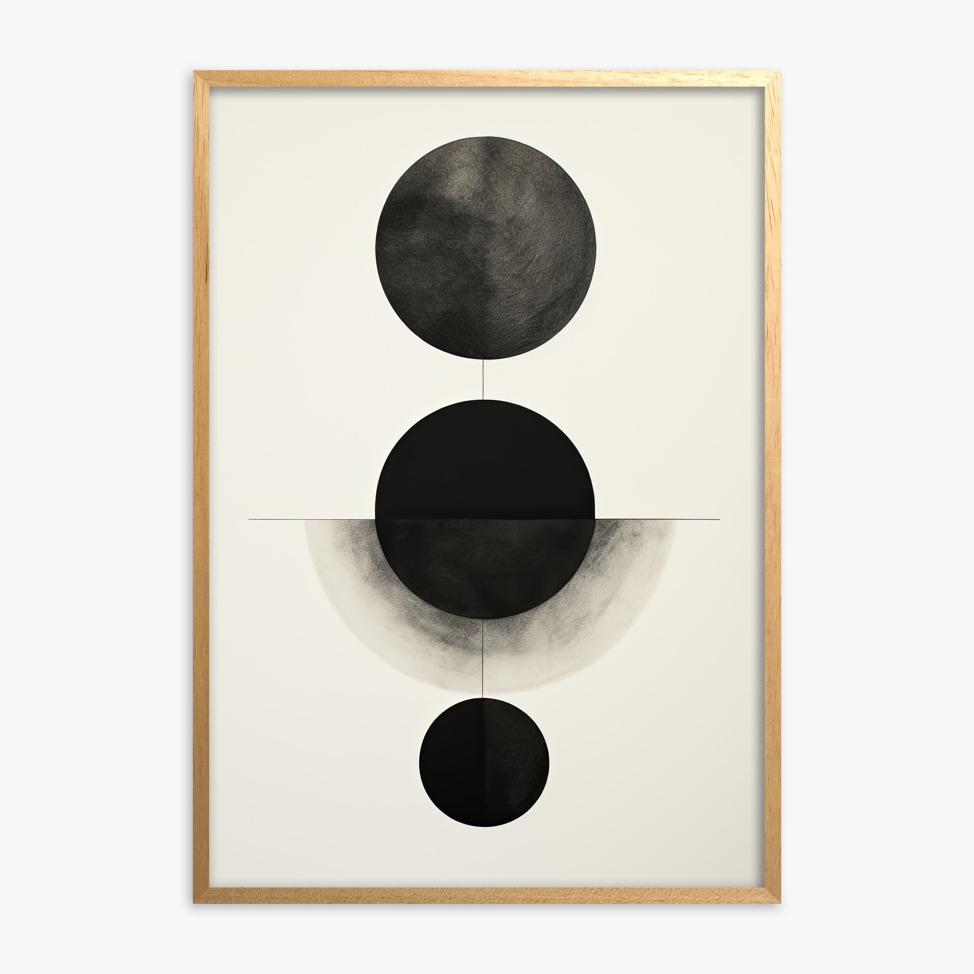 Lunar Alignment, Oak Framed Poster With Oak Frame