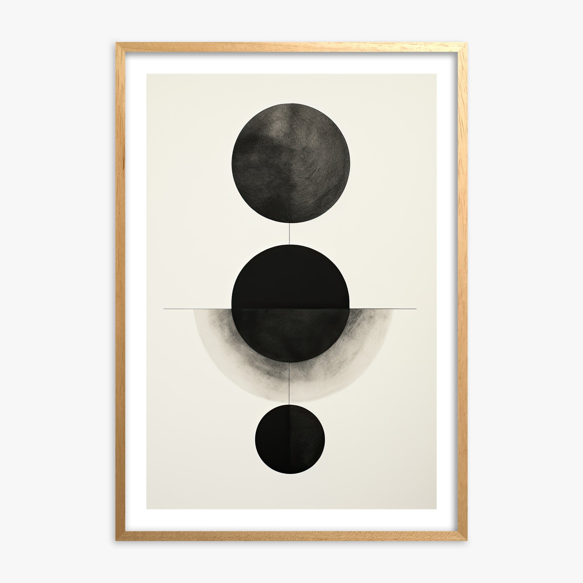 Lunar Alignment, Oak Framed Poster With Oak Frame