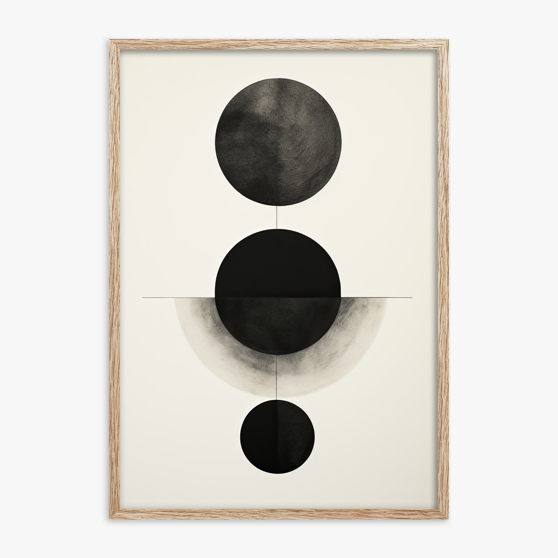 Lunar Alignment, 70x100cm Framed Art Reproduction With Raw Oak Frame