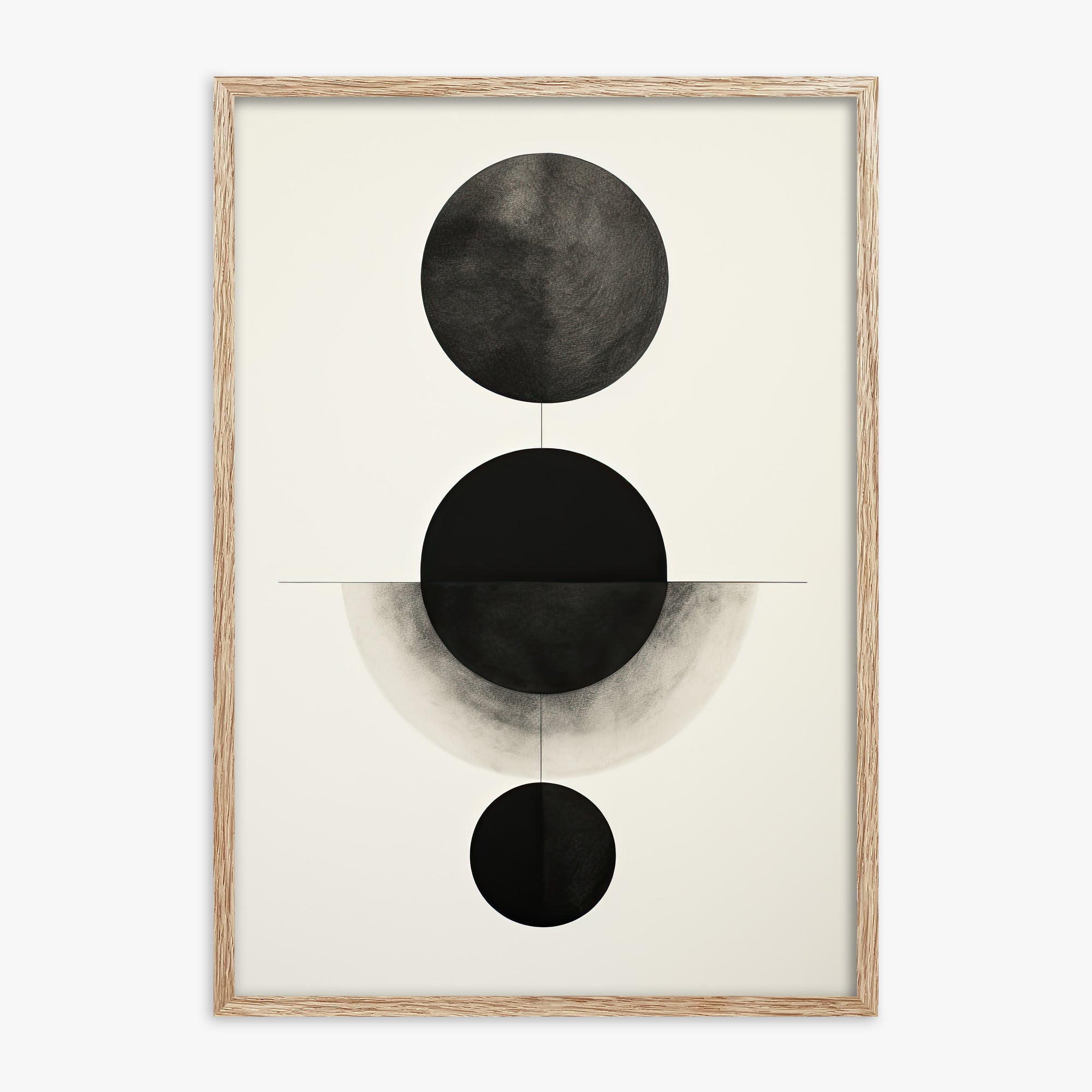 Lunar Alignment, 70x100cm Framed Art Reproduction With Raw Oak Frame