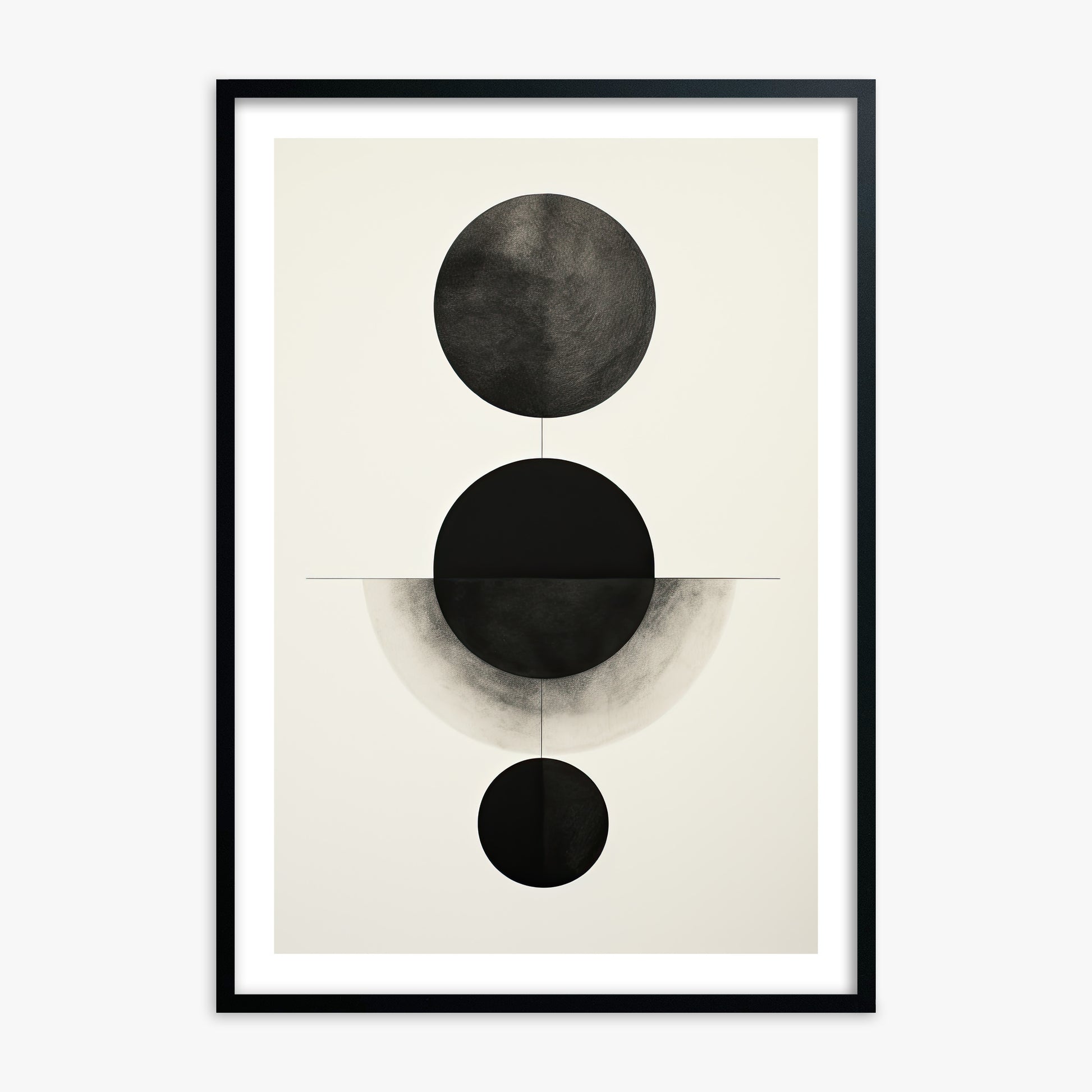 Lunar Alignment, 70x100cm Black Framed Art Reproduction