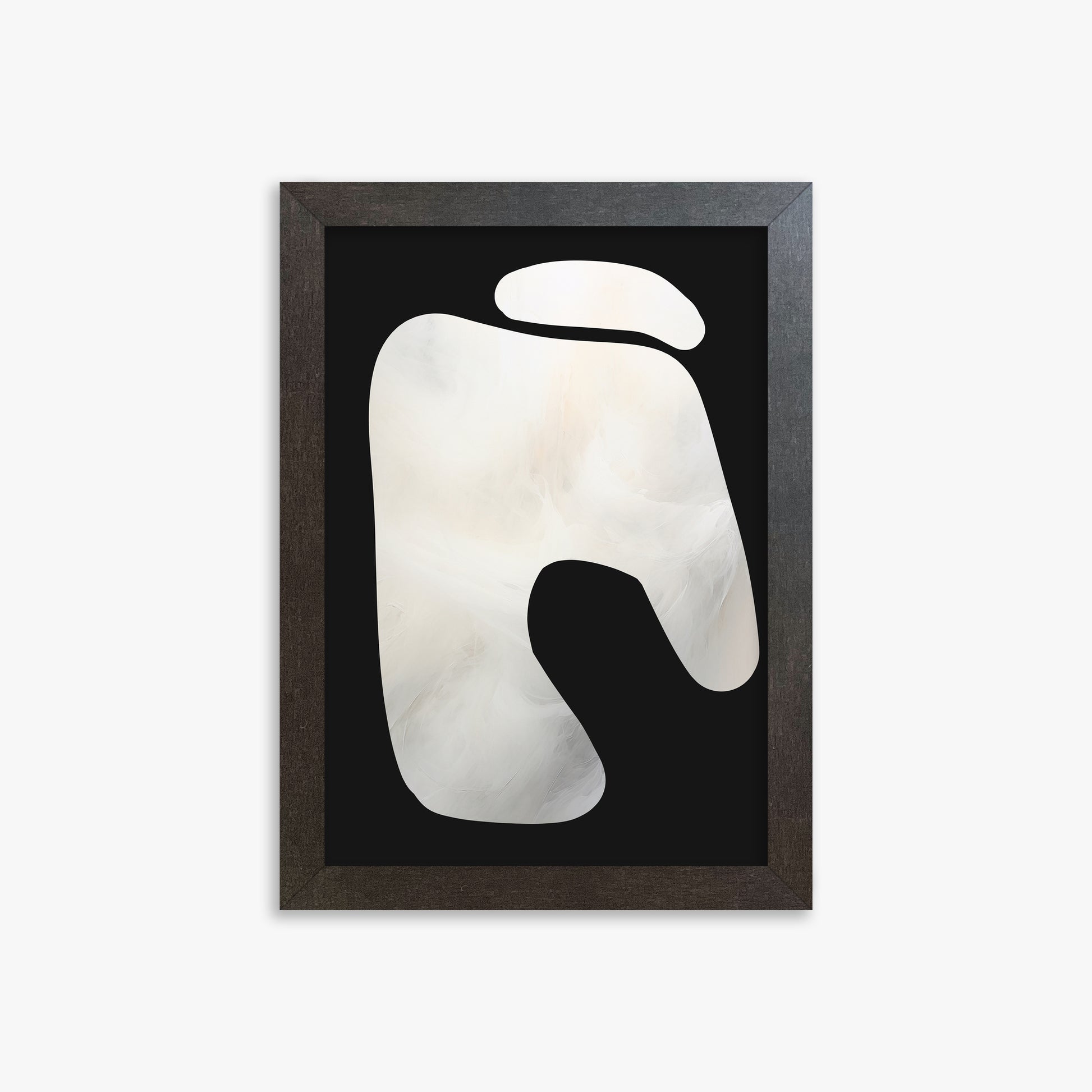 Eroded Form, 21x30cm Framed Art Reproduction With Espresso Frame