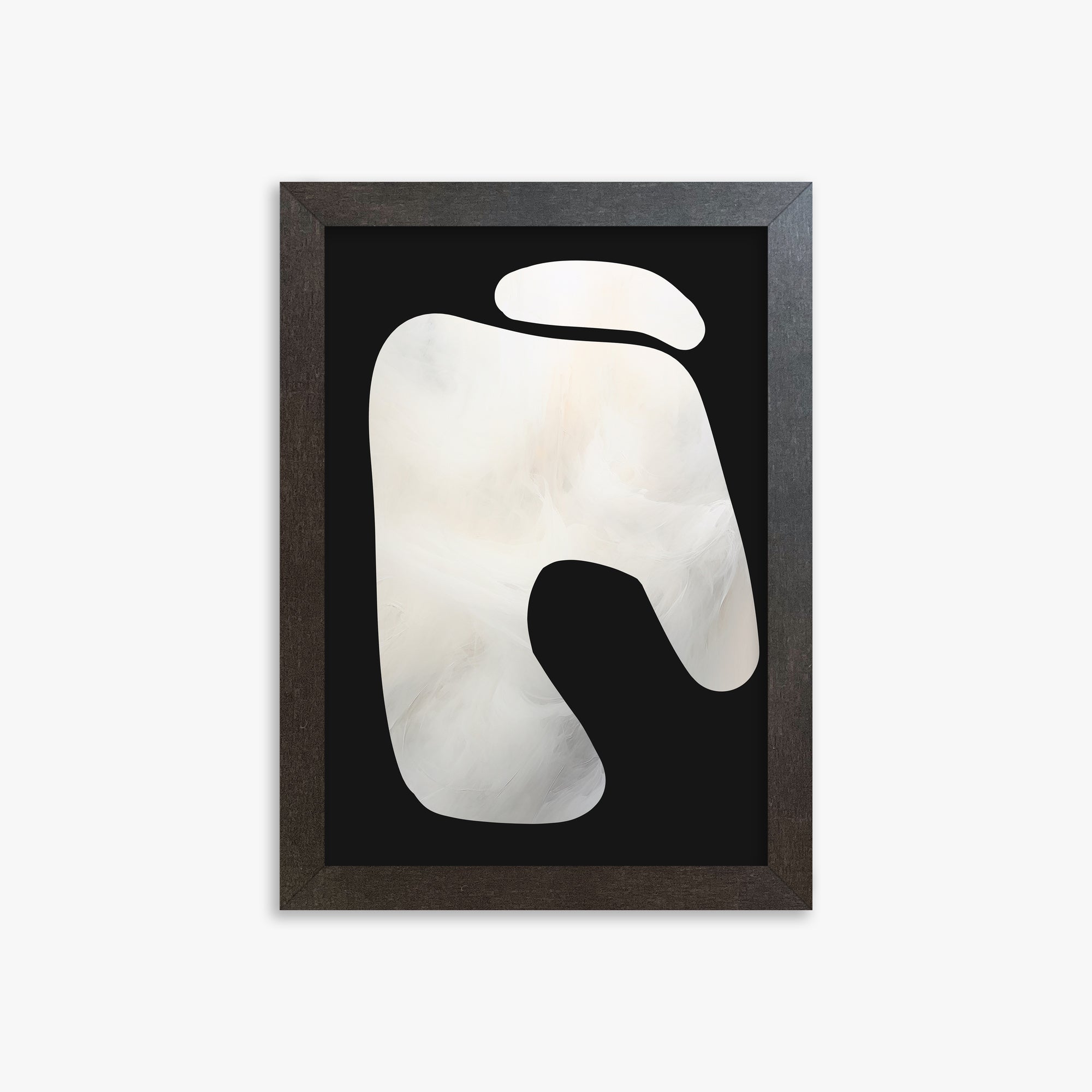 Eroded Form, 21x30cm Framed Art Reproduction With Espresso Frame