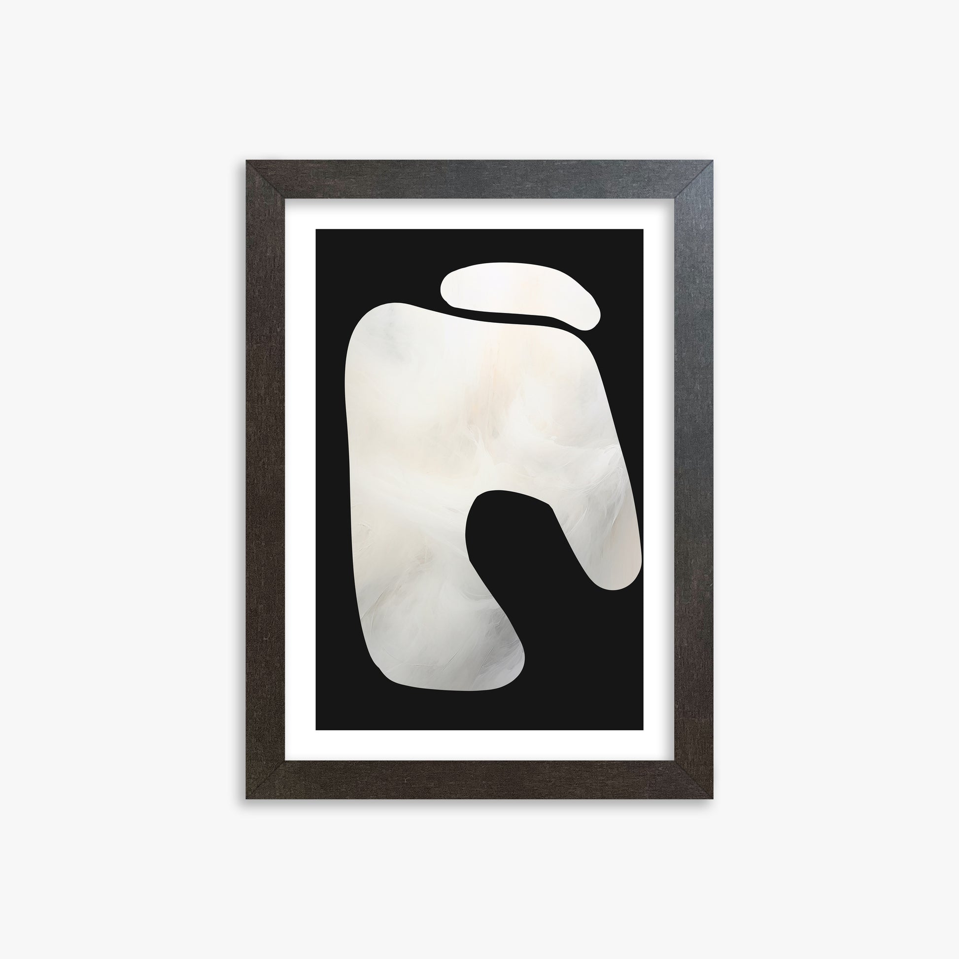 Eroded Form, 21x30cm Framed Art Reproduction With Espresso Frame