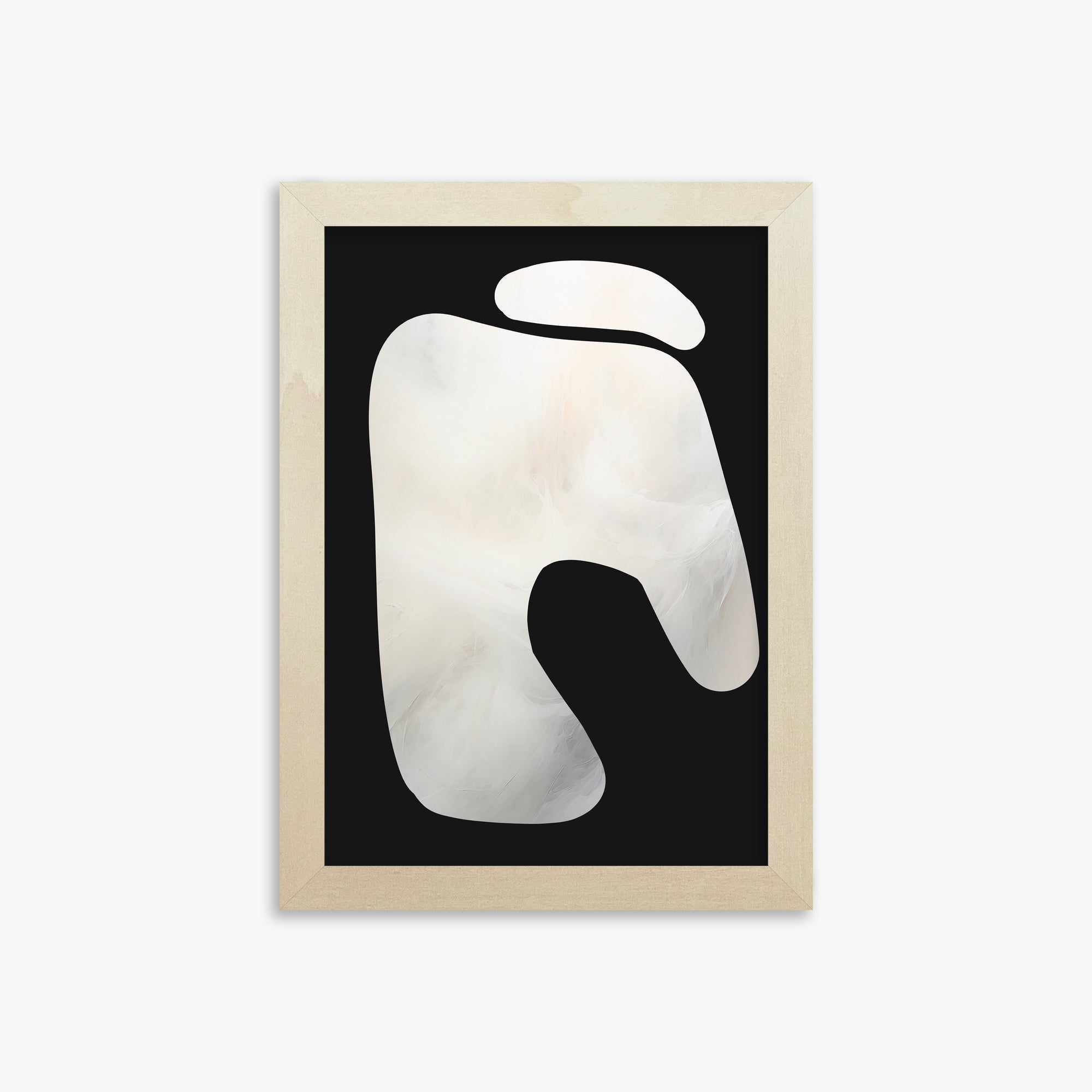 Eroded Form, 21x30cm Framed Art Reproduction With Lime Wood Frame