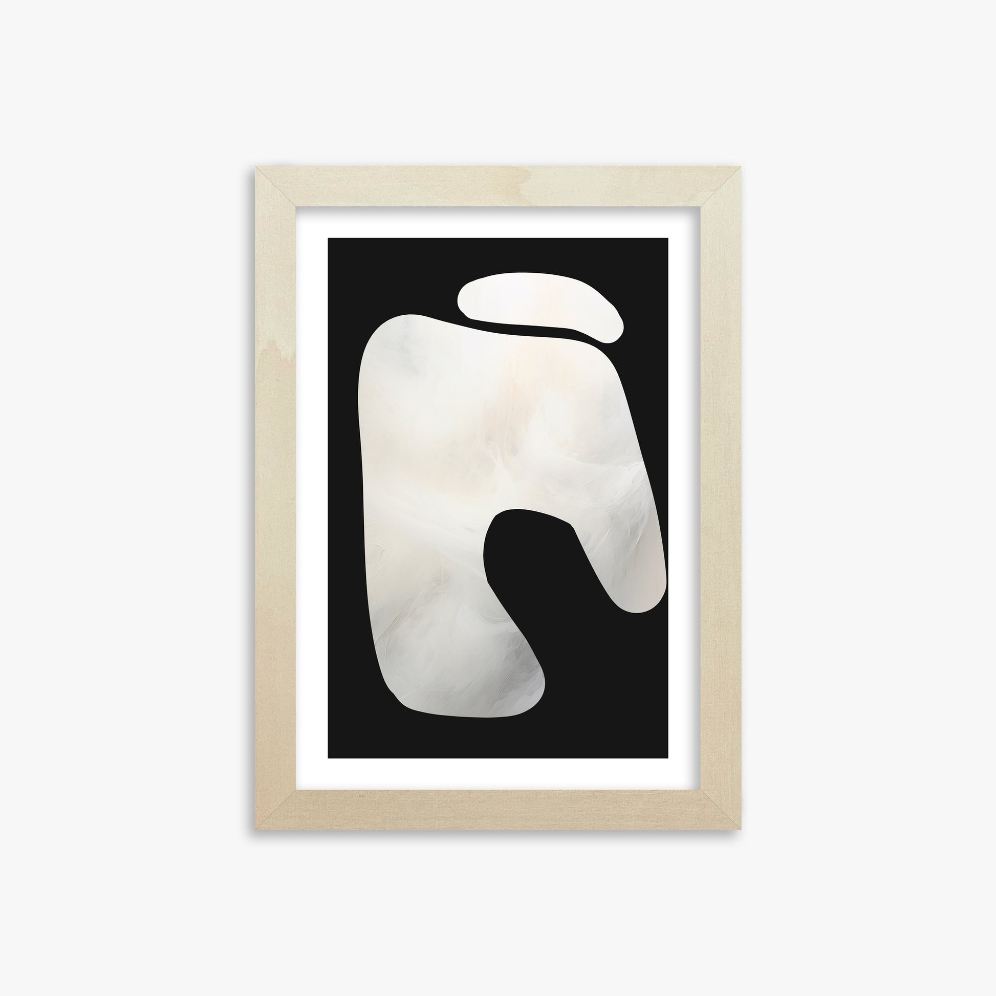 Eroded Form, 21x30cm Framed Art Reproduction With Lime Wood Frame