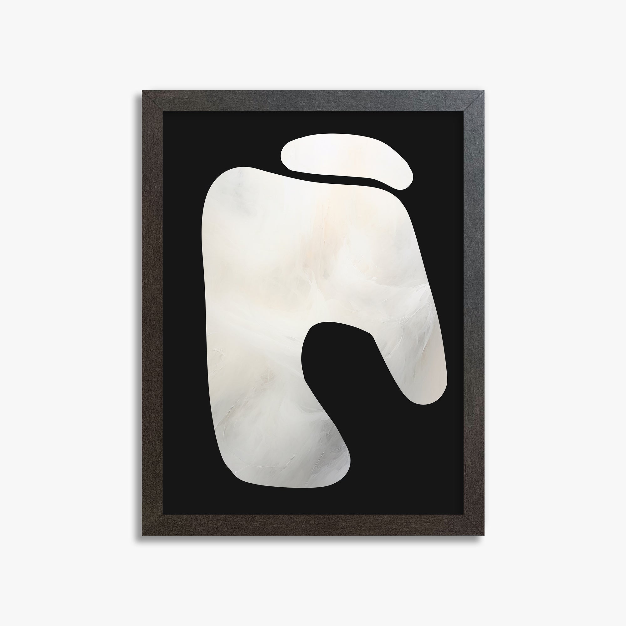 Eroded Form, 30x40cm Framed Art Reproduction With Espresso Frame