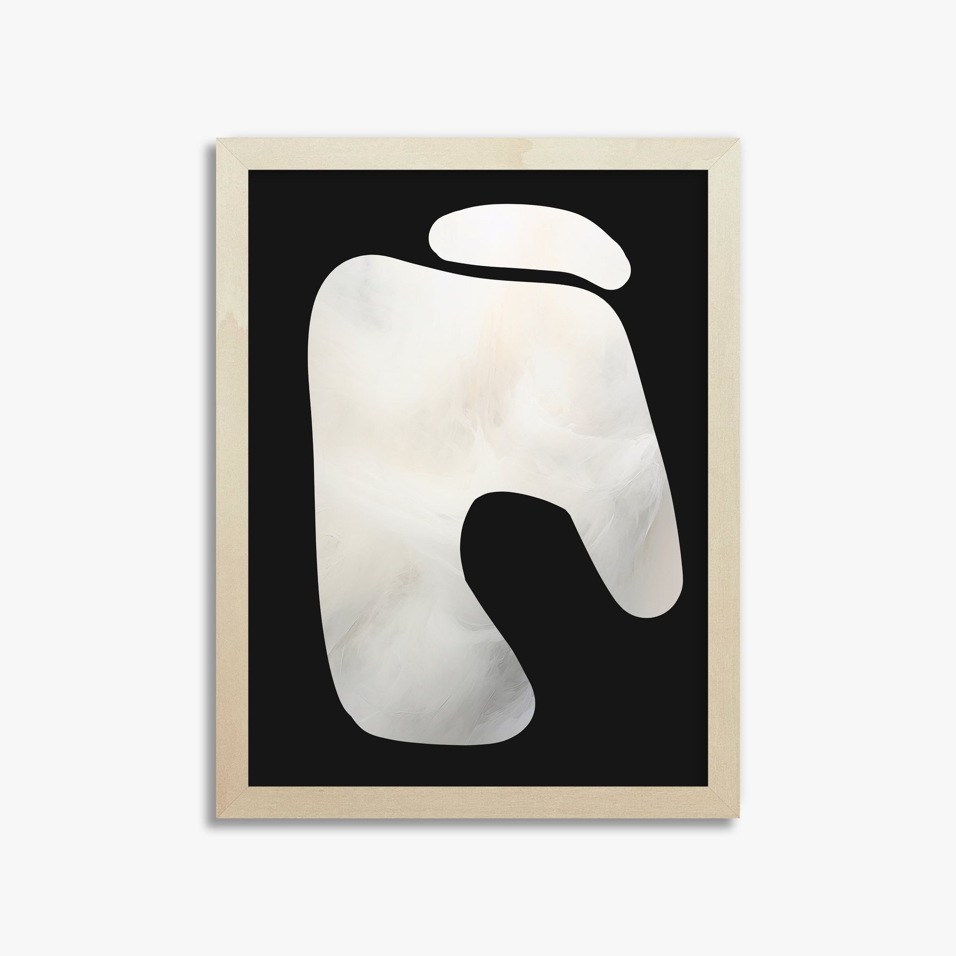 Eroded Form, 30x40cm Framed Art Reproduction With Lime Wood Frame