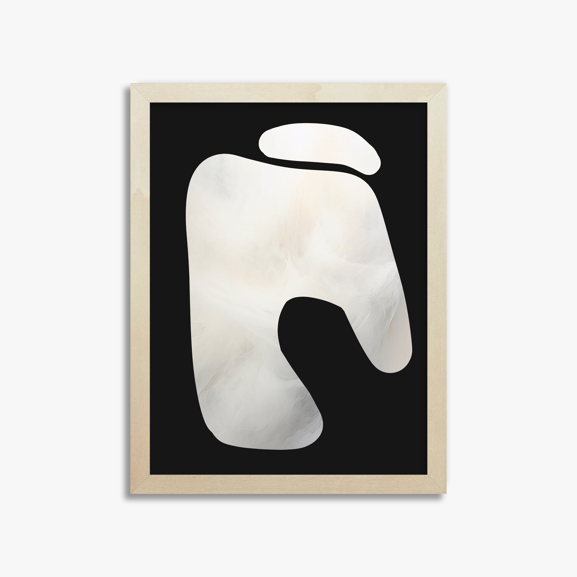 Eroded Form, 30x40cm Framed Art Reproduction With Lime Wood Frame
