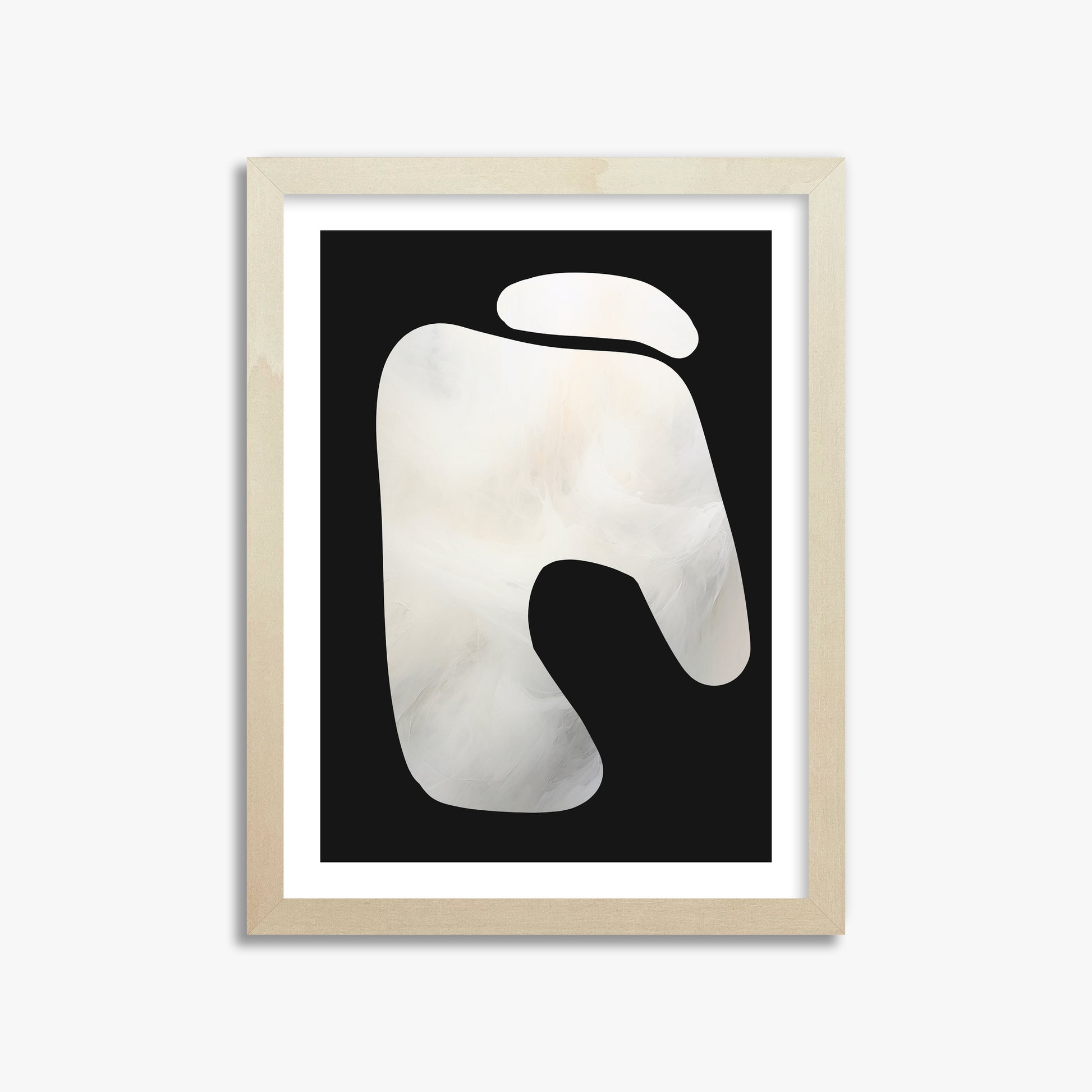 Eroded Form, 30x40cm Framed Art Reproduction With Lime Wood Frame