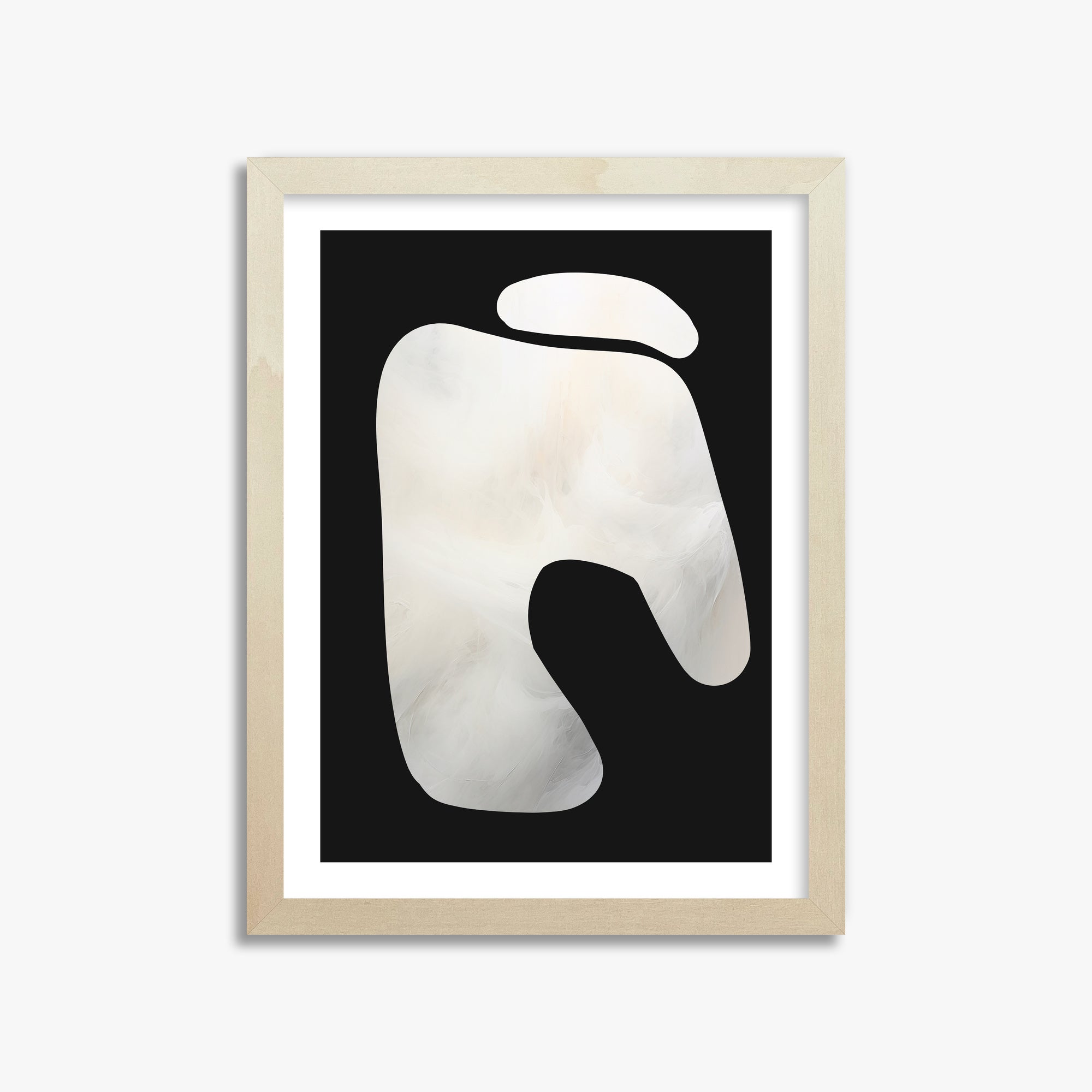 Eroded Form, 30x40cm Framed Art Reproduction With Lime Wood Frame