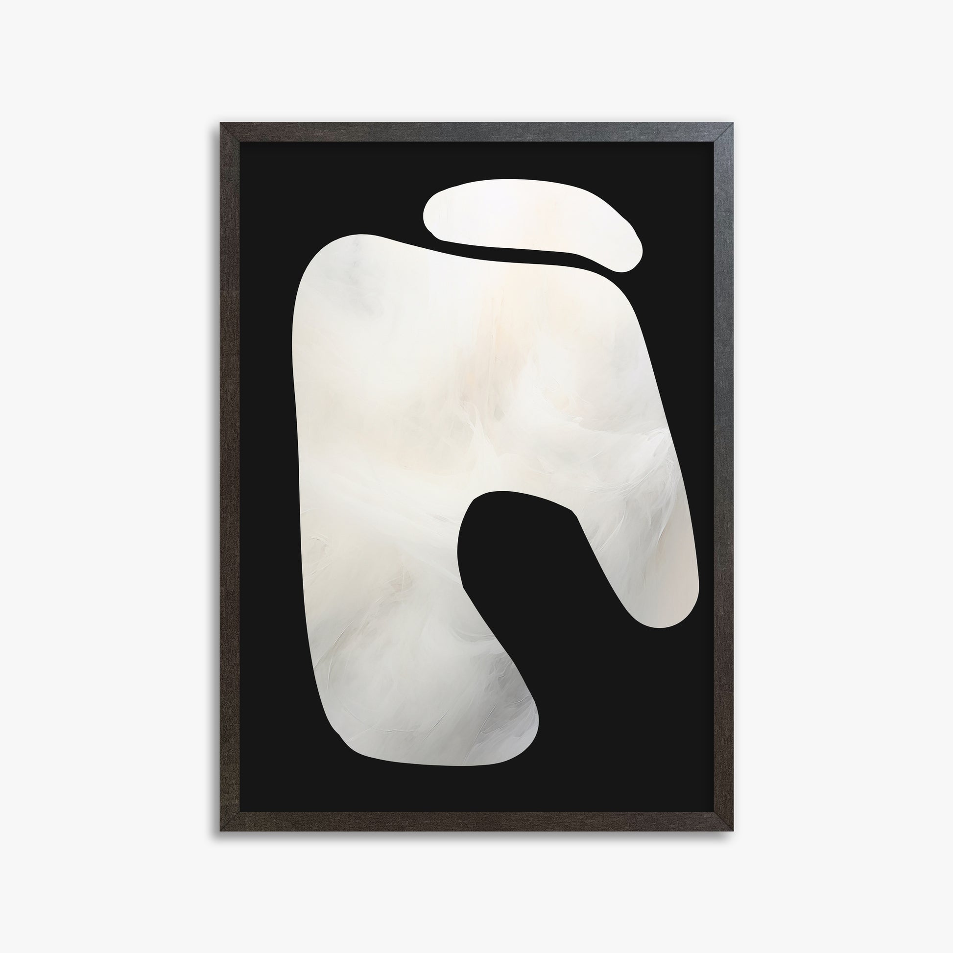 Eroded Form, 50x70cm Framed Art Reproduction With Espresso Frame