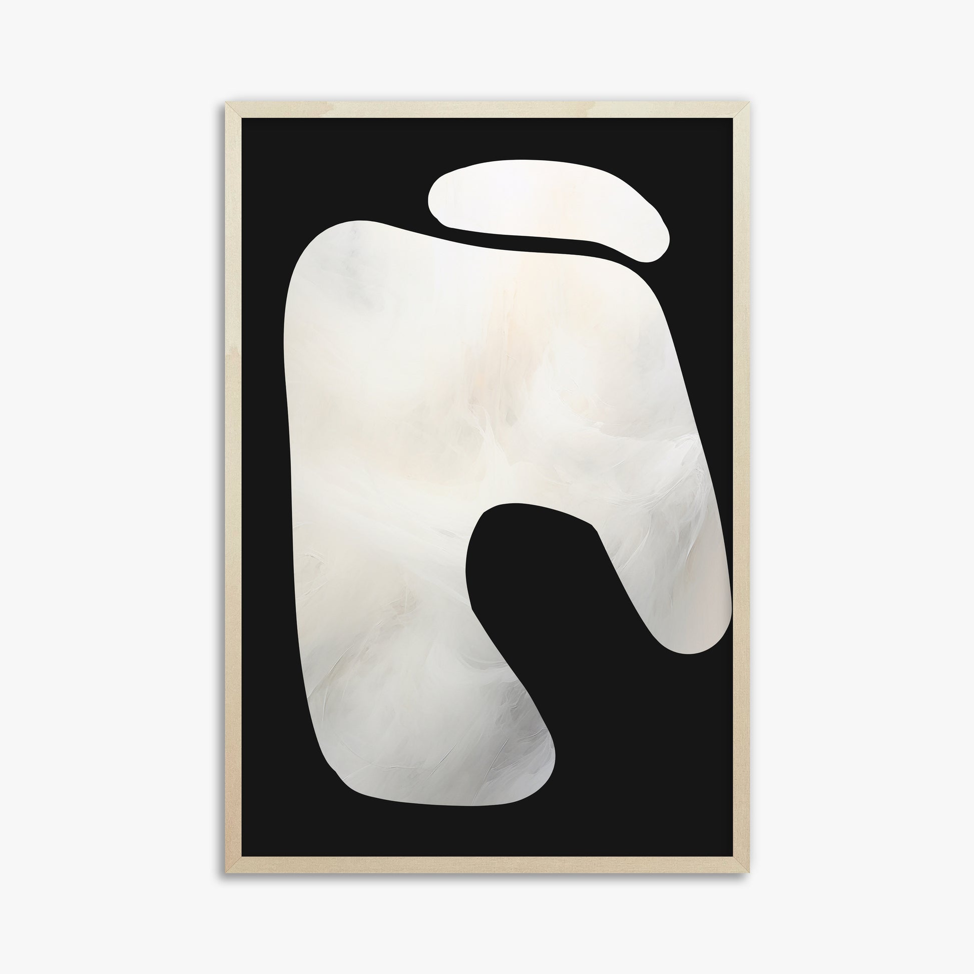 Eroded Form, 61x91cm Framed Art Reproduction With Lime Wood Frame