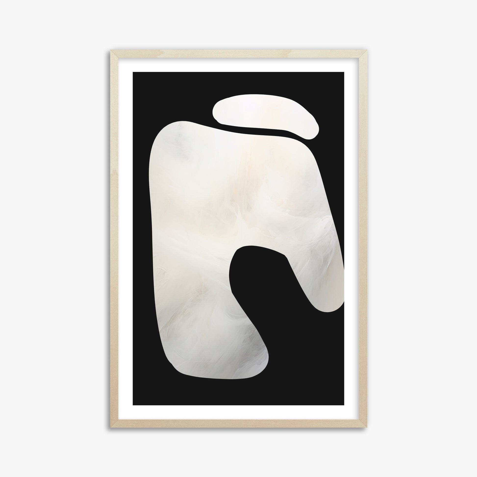 Eroded Form, 61x91cm Framed Art Reproduction With Lime Wood Frame