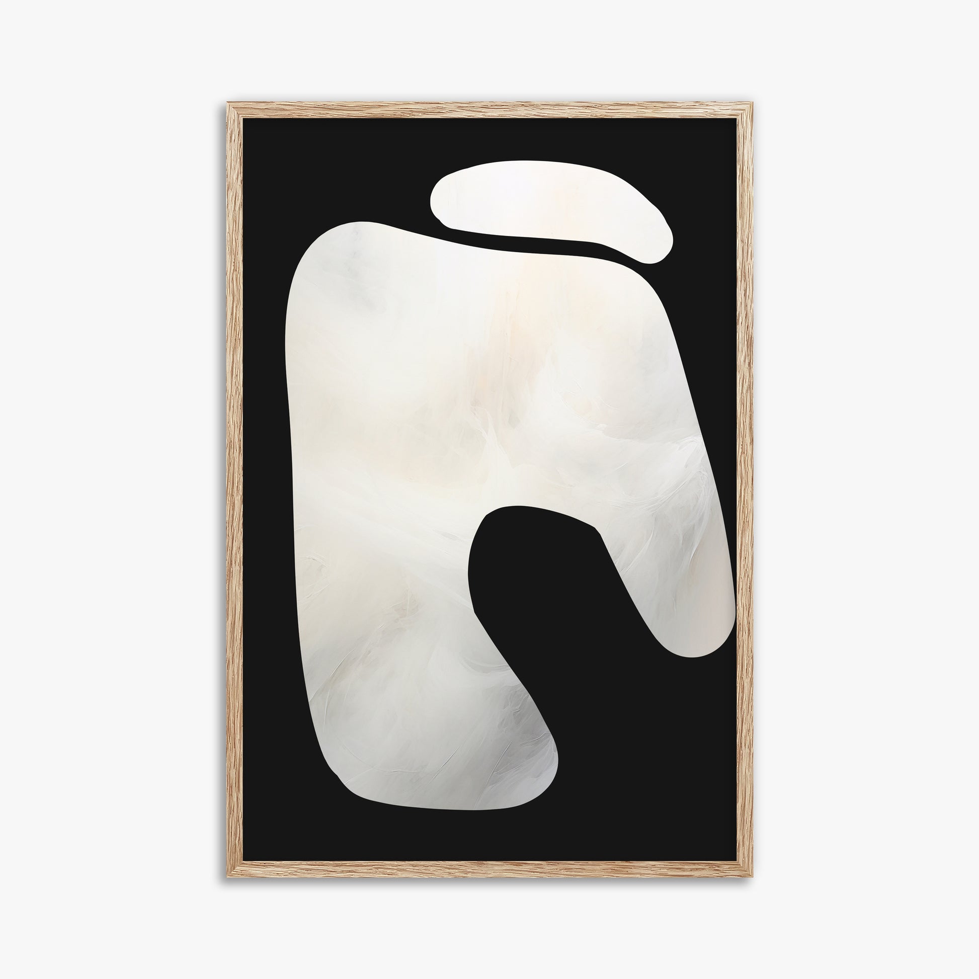 Eroded Form, 61x91cm Framed Art Reproduction With Raw Oak Frame