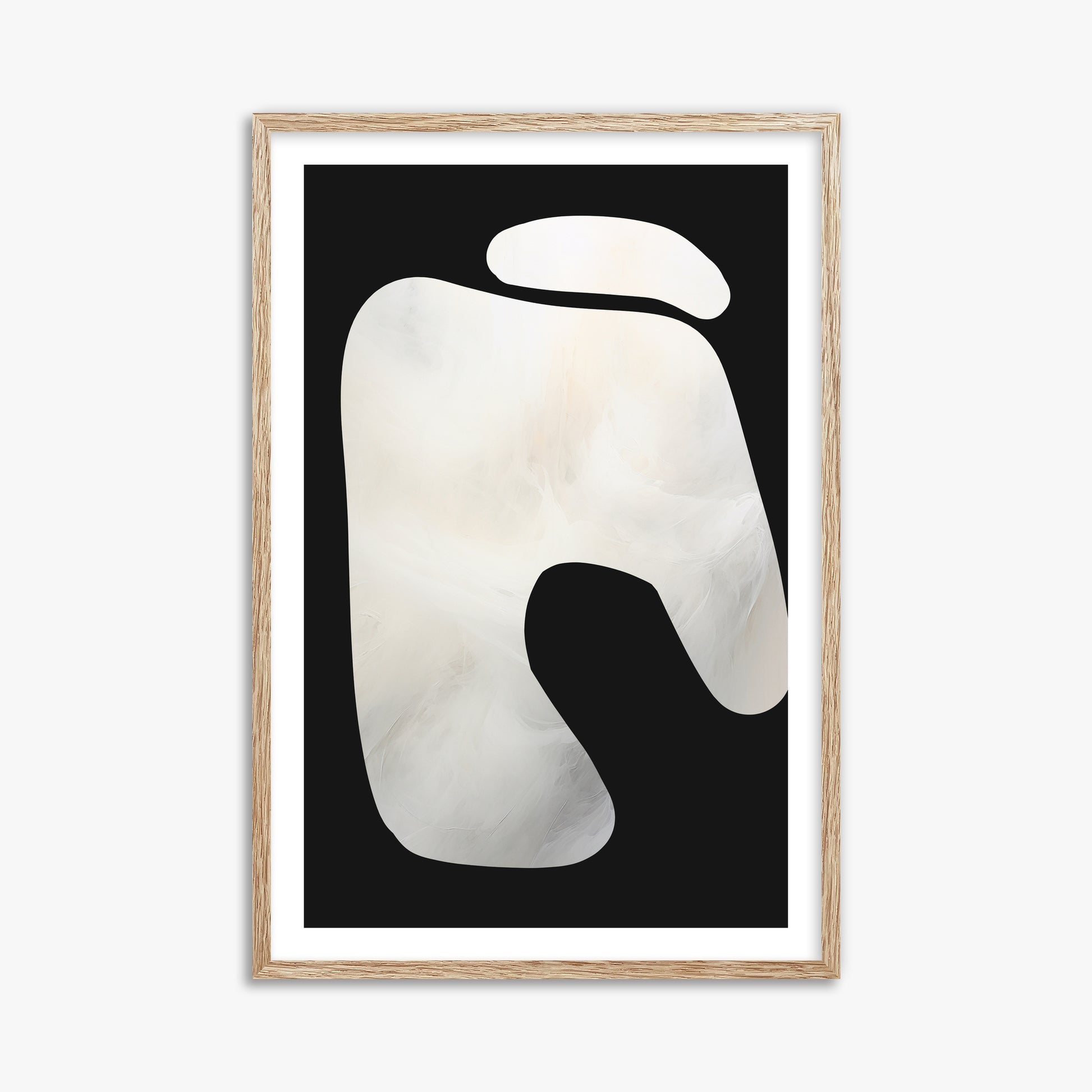 Eroded Form, 61x91cm Framed Art Reproduction With Raw Oak Frame