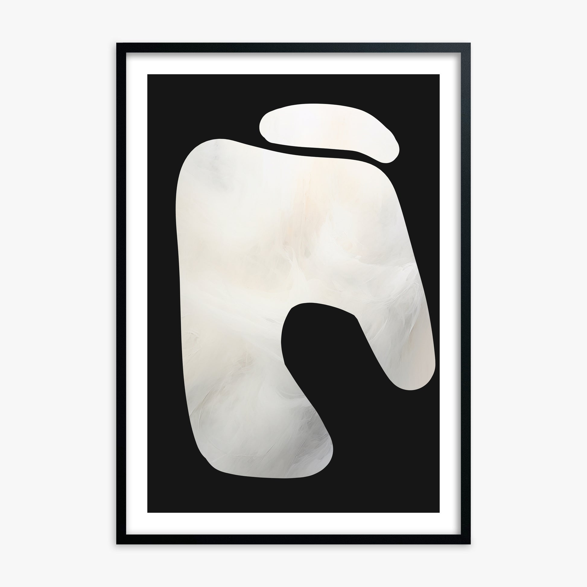 Eroded Form, Black Framed Poster With Black Frame