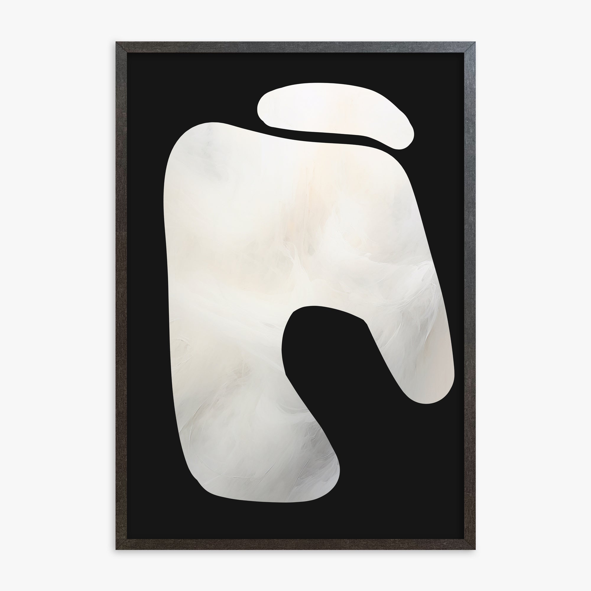 Eroded Form, 70x100cm Framed Art Reproduction With Espresso Frame