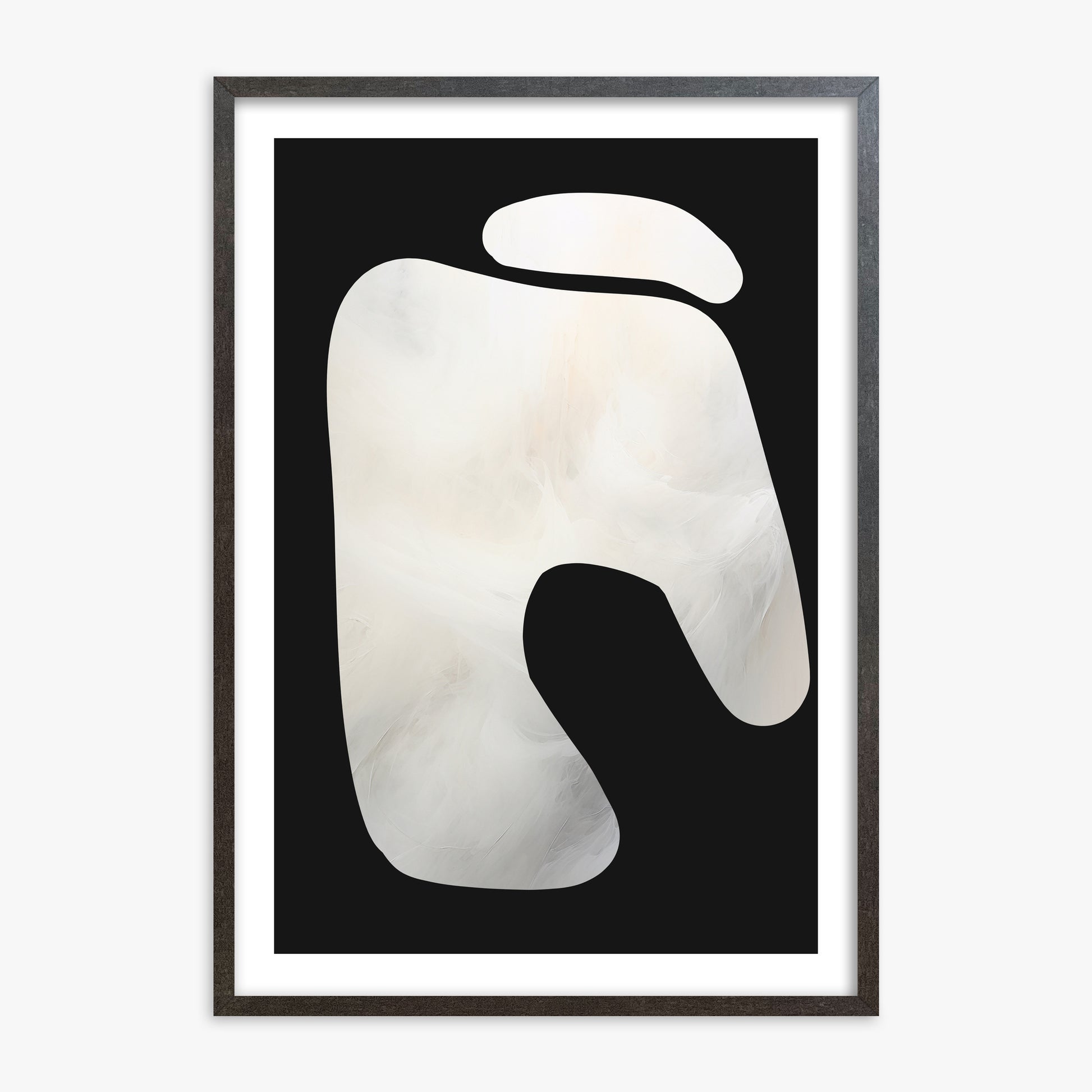 Eroded Form, 70x100cm Framed Art Reproduction With Espresso Frame