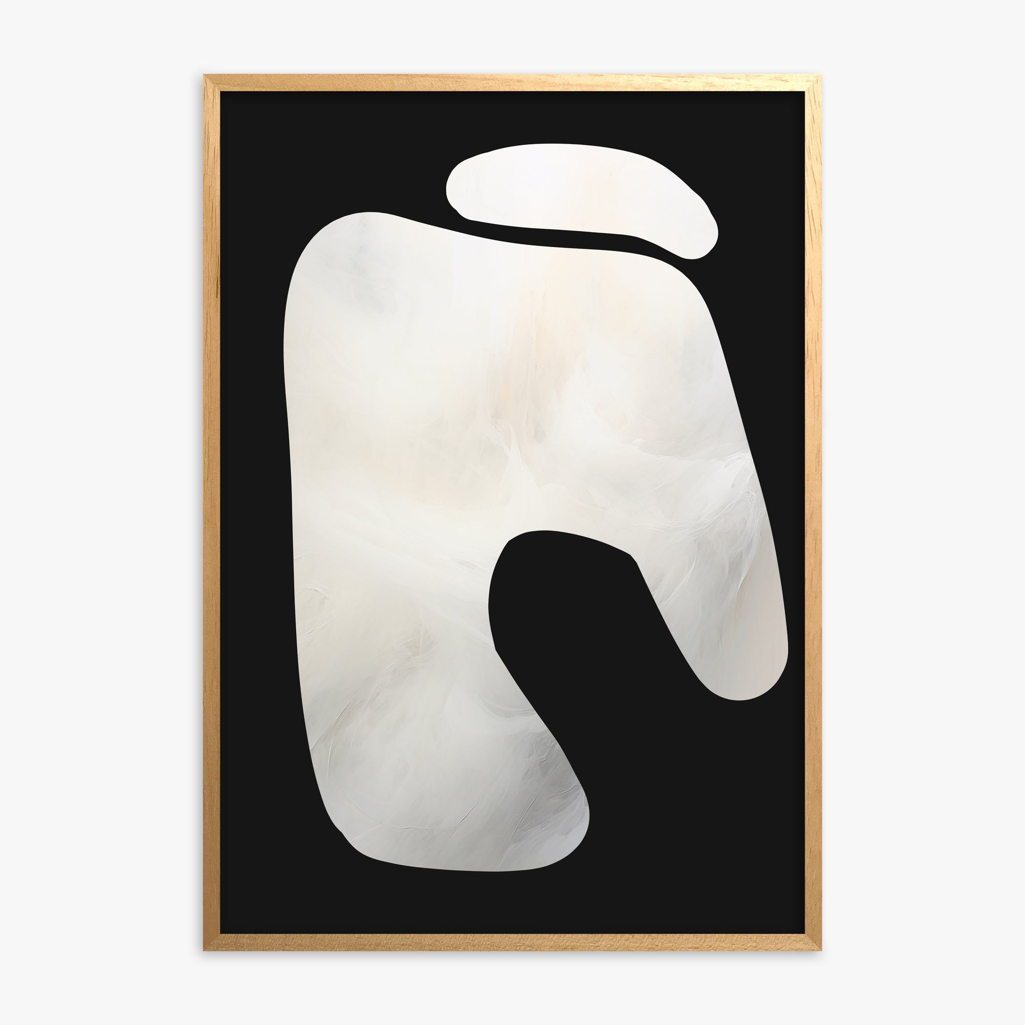 Eroded Form, Oak Framed Poster With Oak Frame