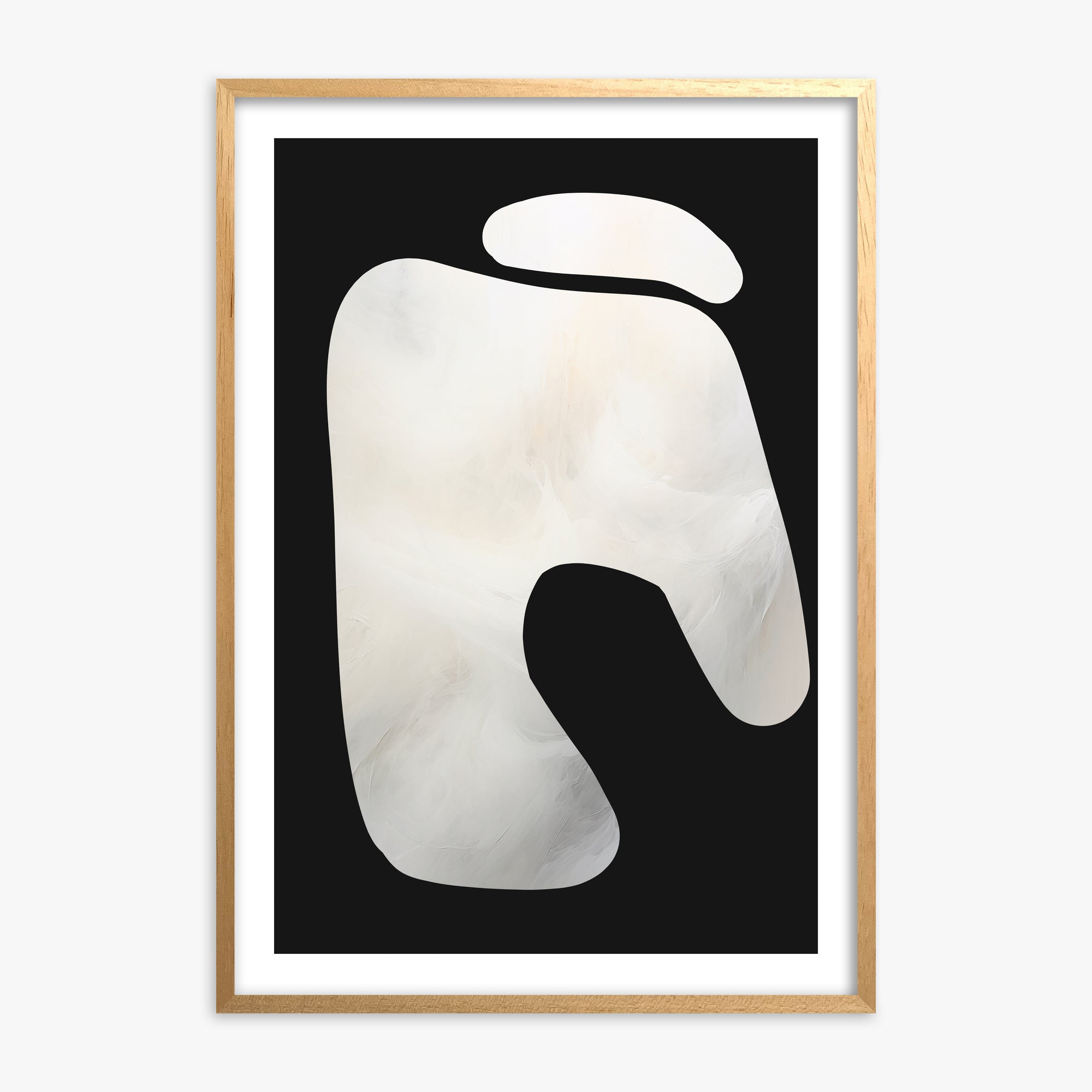 Eroded Form, Oak Framed Poster With Oak Frame