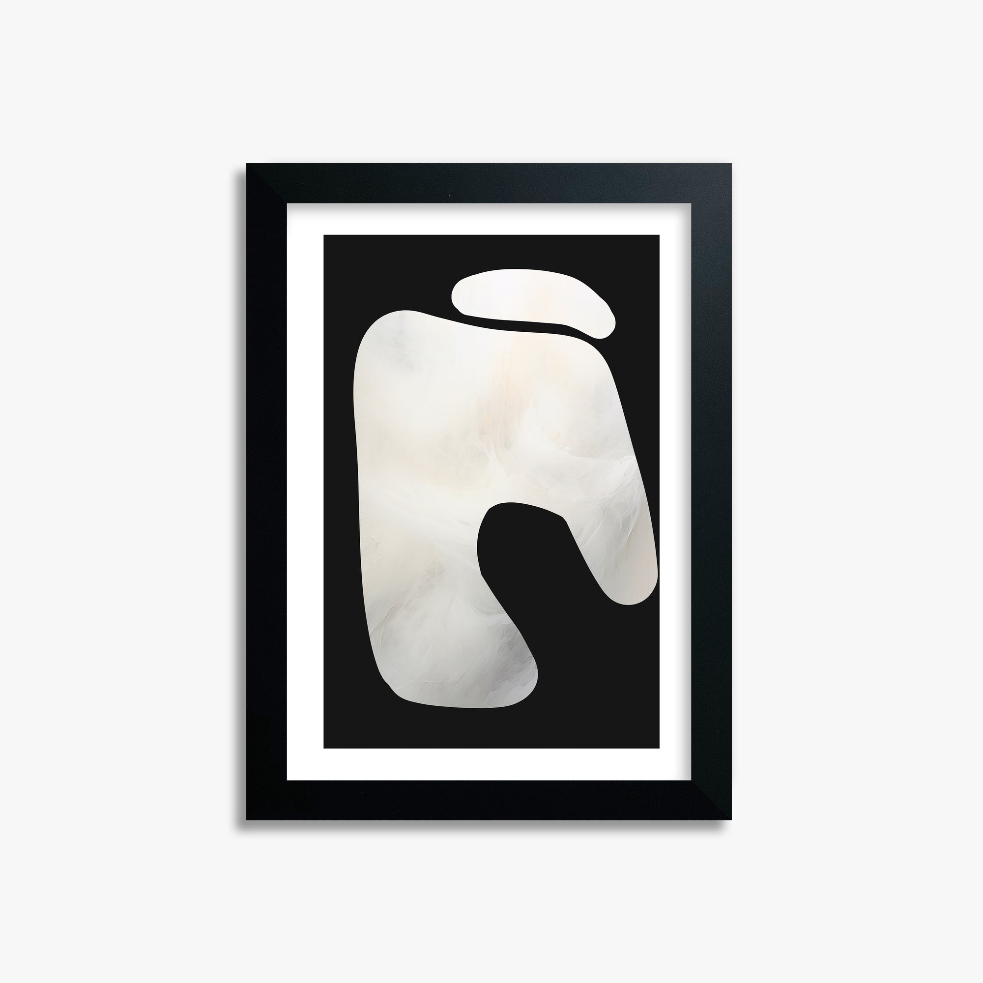 Eroded Form, 21x30cm Black Framed Art Reproduction
