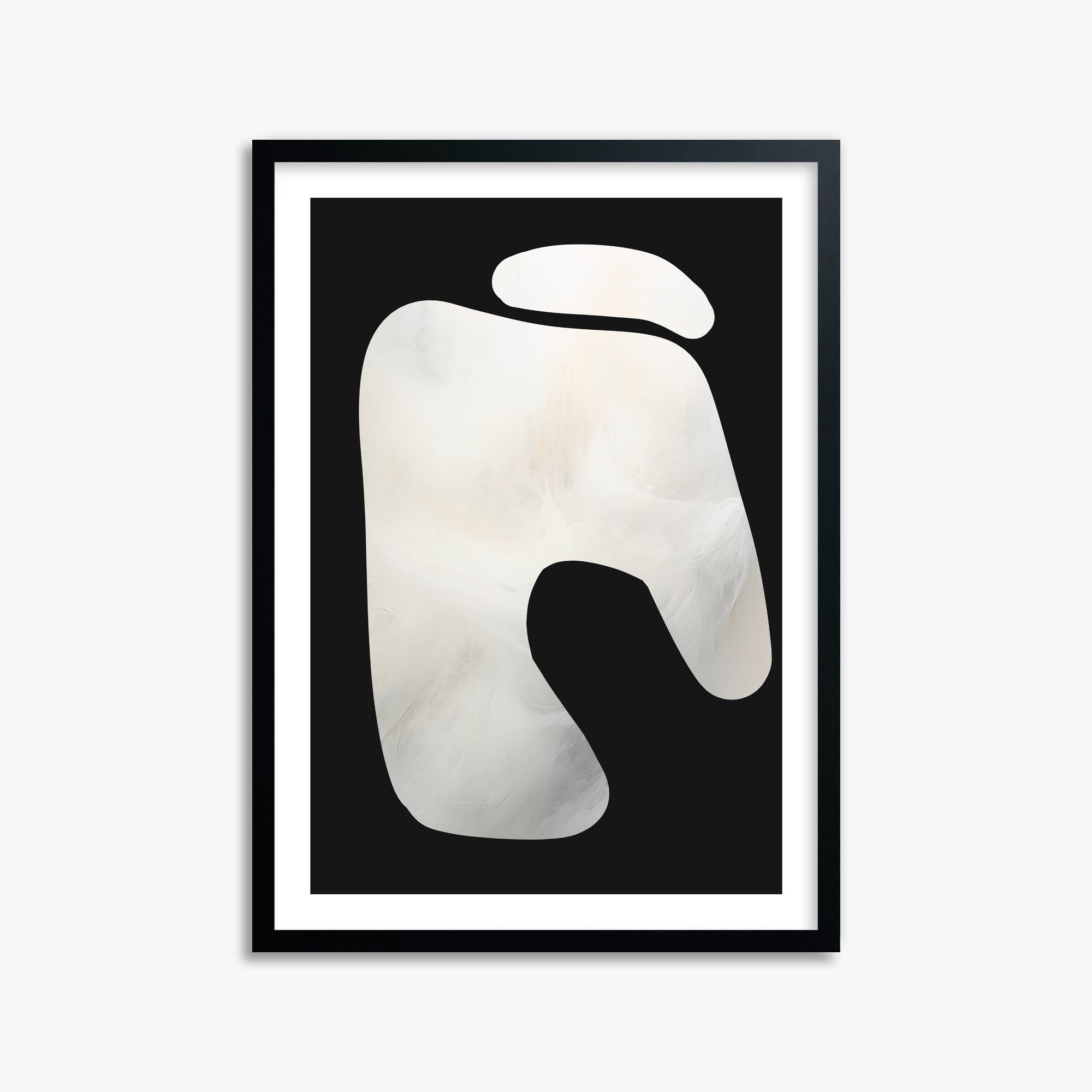 Eroded Form, 50x70cm Black Framed Art Reproduction