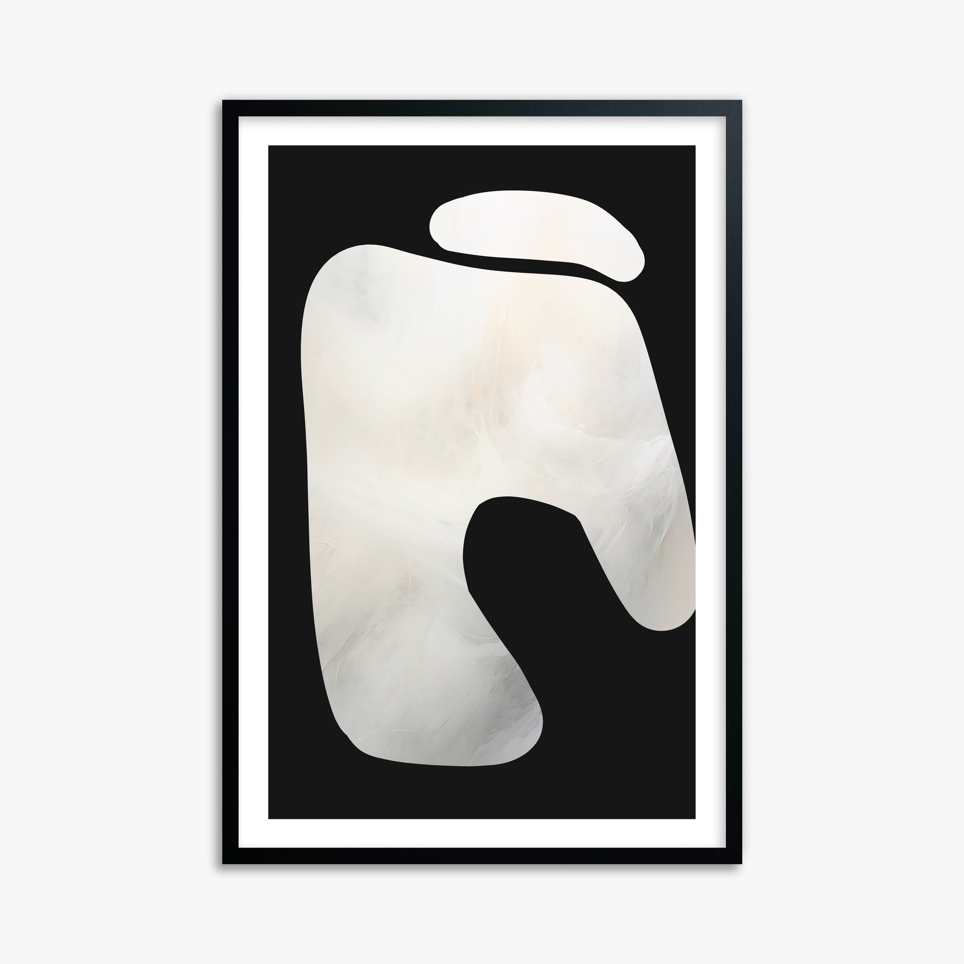 Eroded Form, 61x91cm Black Framed Art Reproduction