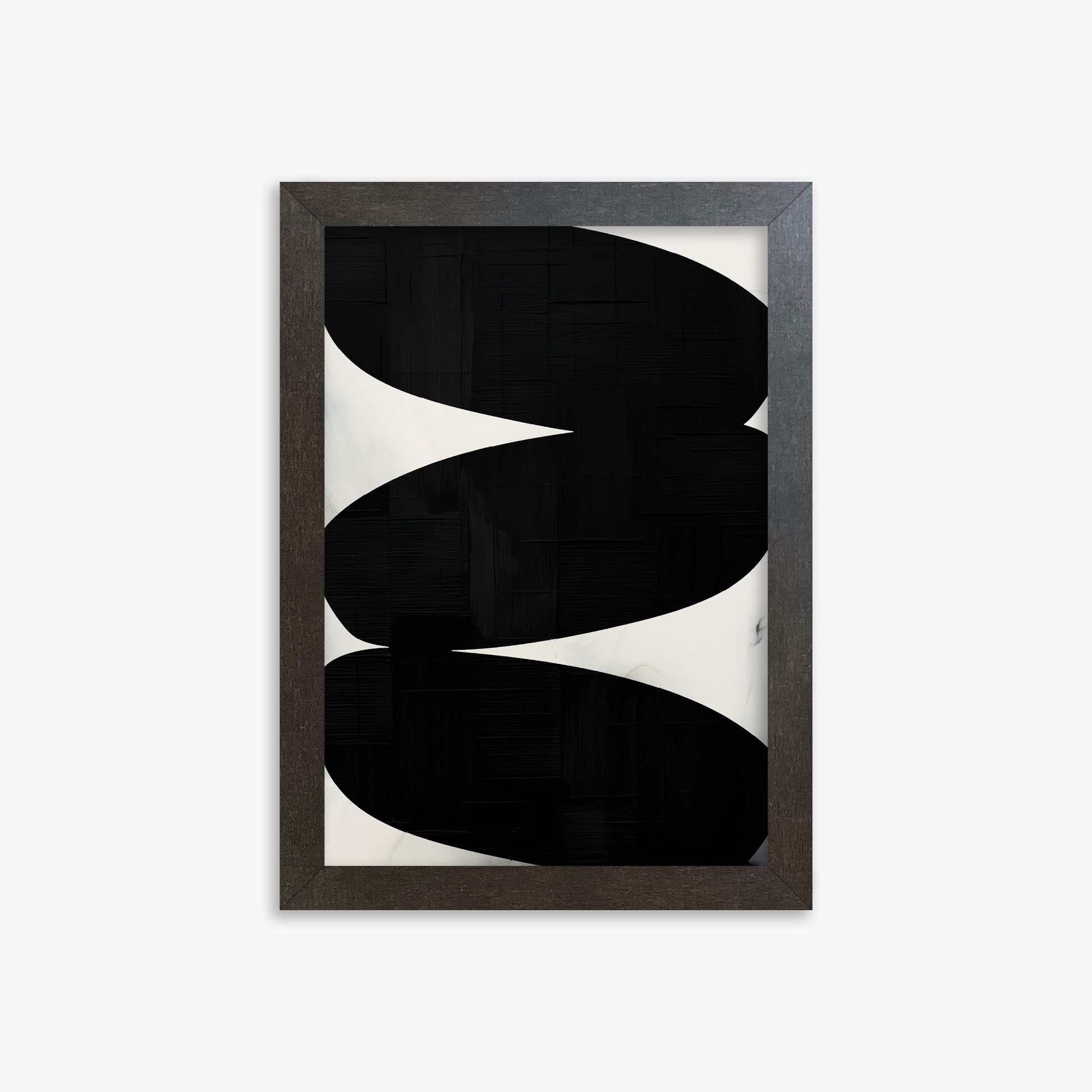 Onyx Trio, 21x30cm Framed Art Reproduction With Espresso Frame