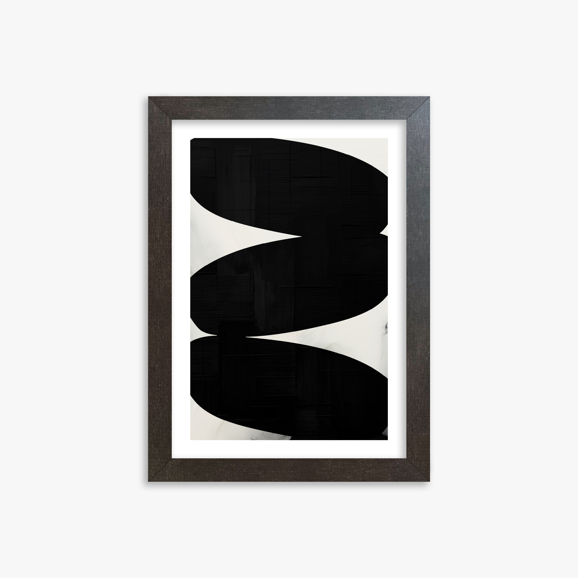 Onyx Trio, 21x30cm Framed Art Reproduction With Espresso Frame