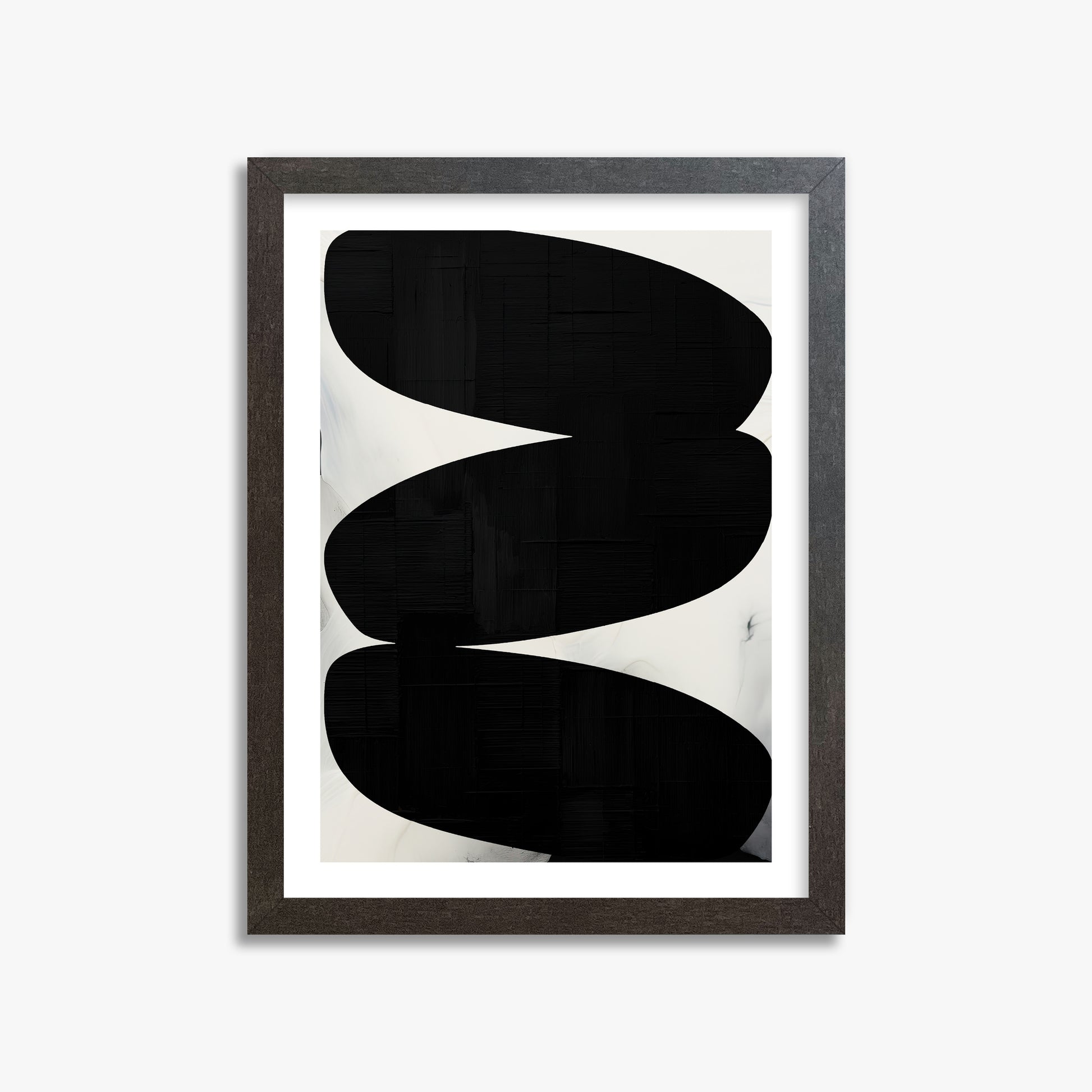 Onyx Trio, 30x40cm Framed Art Reproduction With Espresso Frame