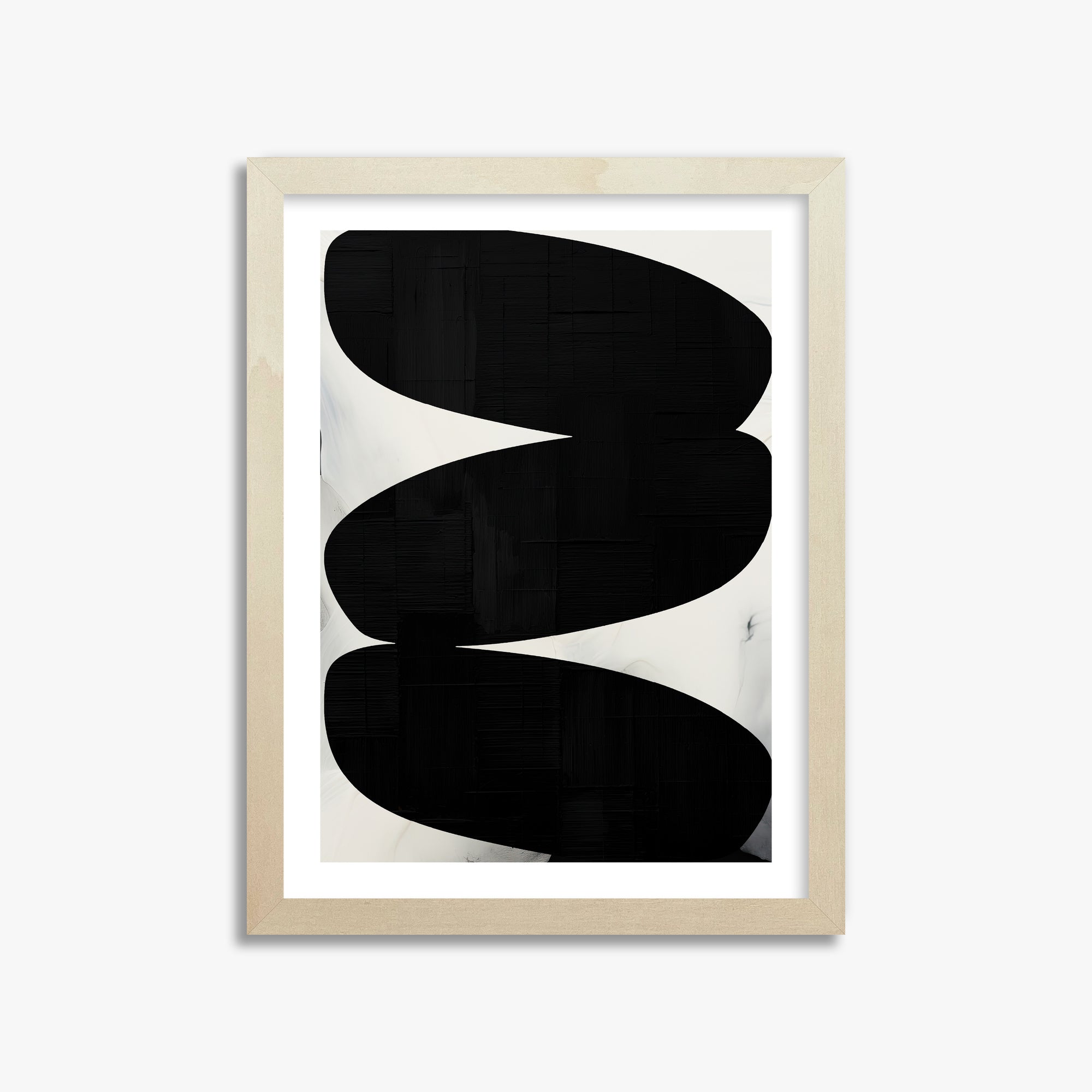 Onyx Trio, 30x40cm Framed Art Reproduction With Lime Wood Frame
